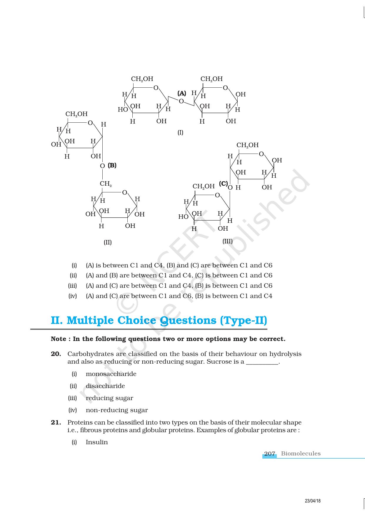 NCERT Exemplar Class 12: Chemistry - Biomolecules - Page 6
