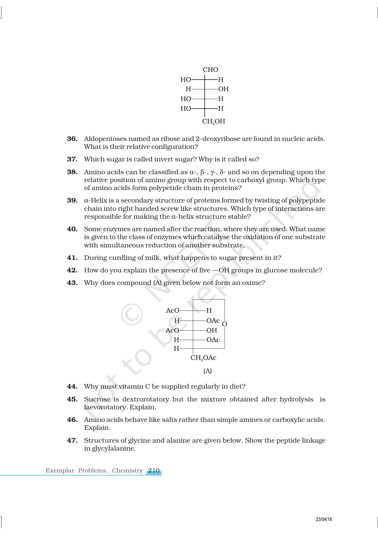 NCERT Exemplar Class 12: Chemistry - Biomolecules - Page 9