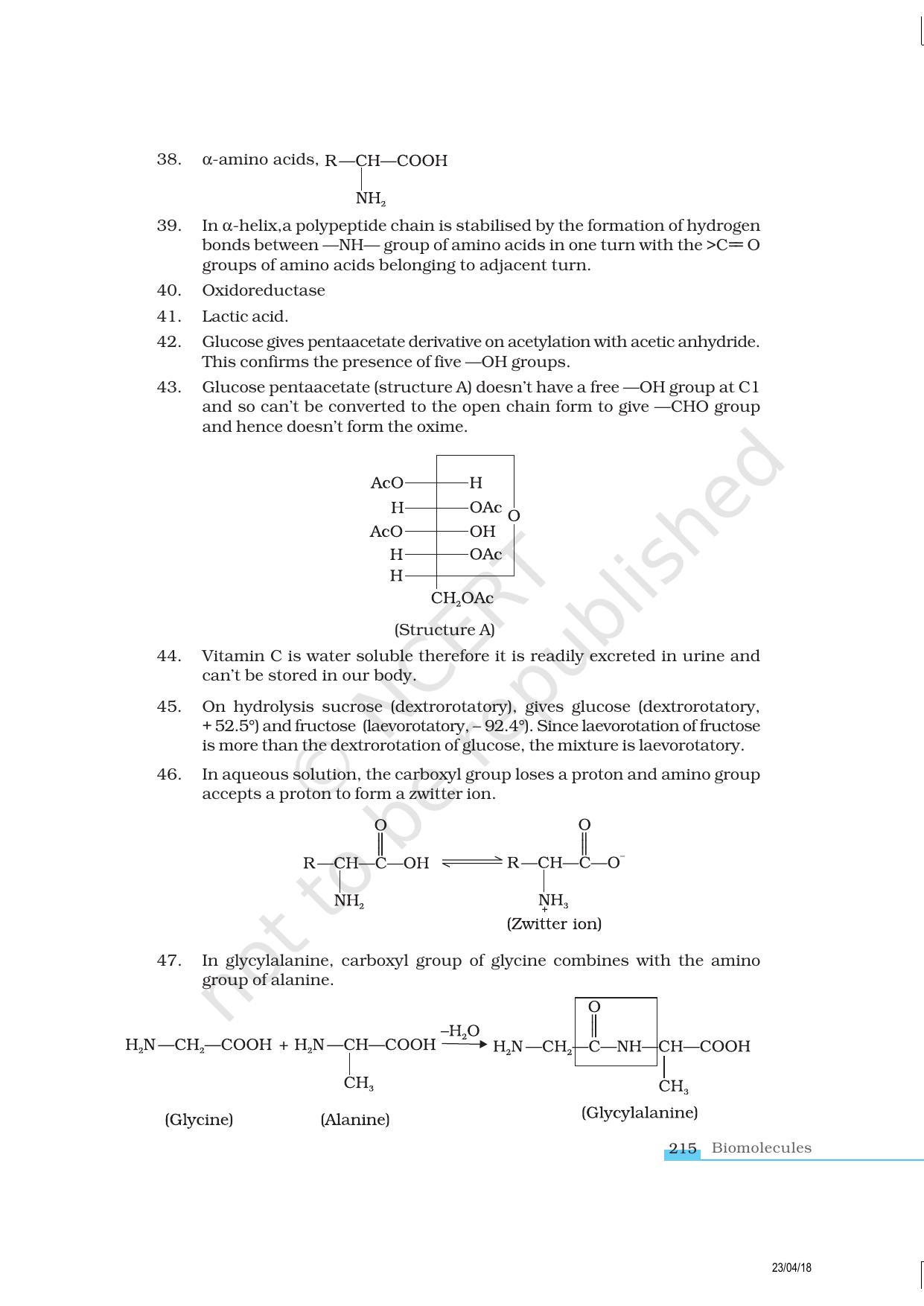 NCERT Exemplar Class 12: Chemistry - Biomolecules - Page 14