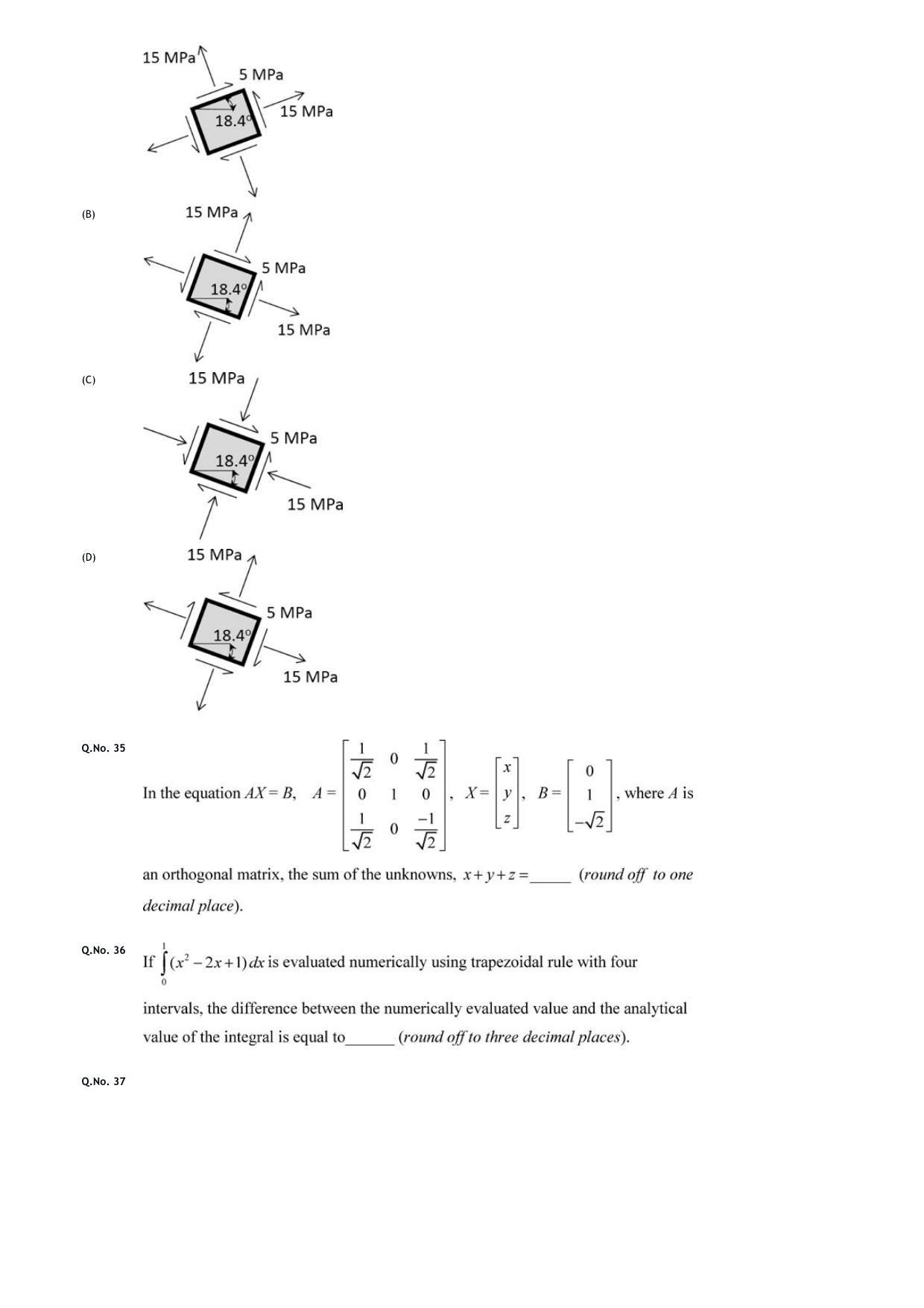 GATE 2020 Aerospace Engineering (AE) Question Paper - Page 11