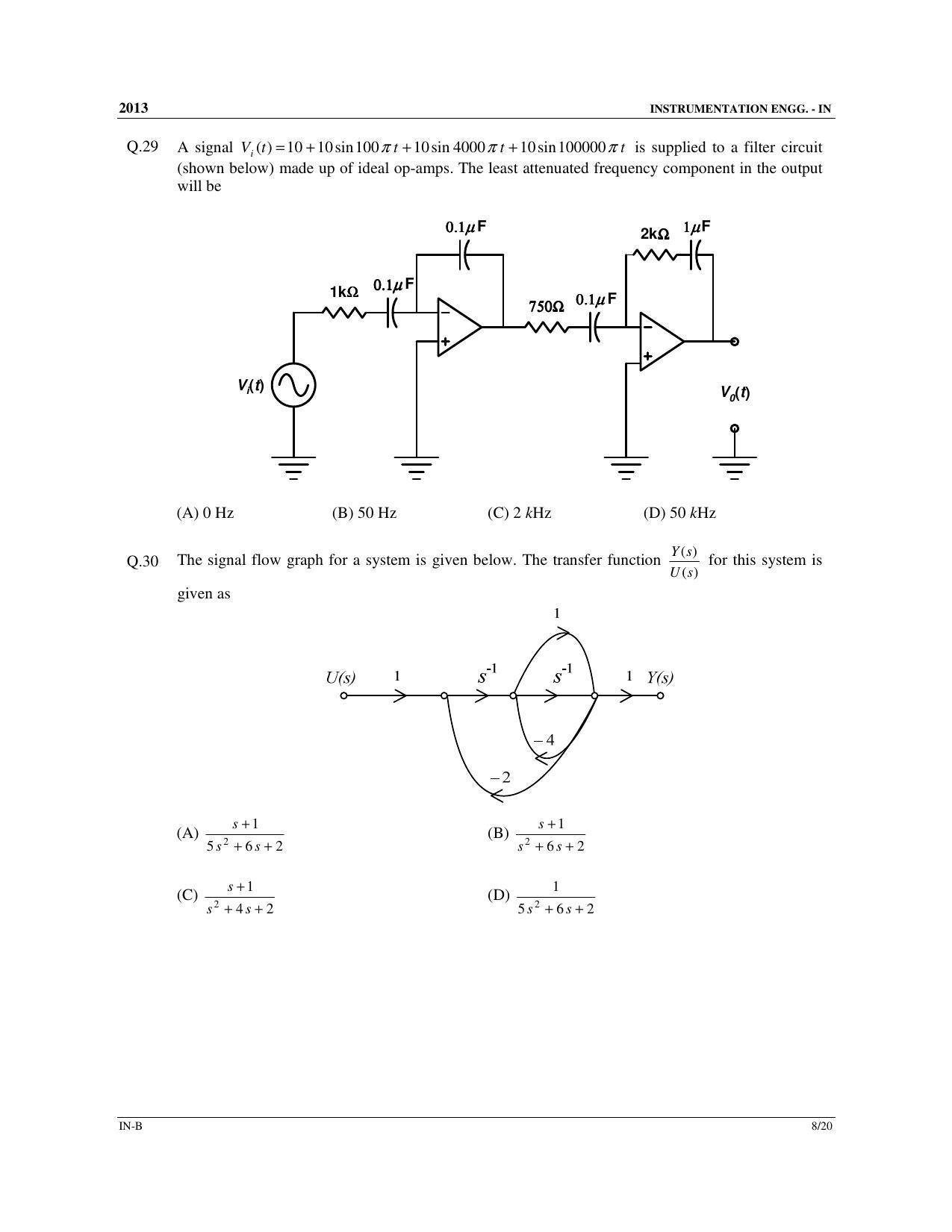 GATE 2013 Instrumentation Engineering (IN) Question Paper with Answer Key - Page 26