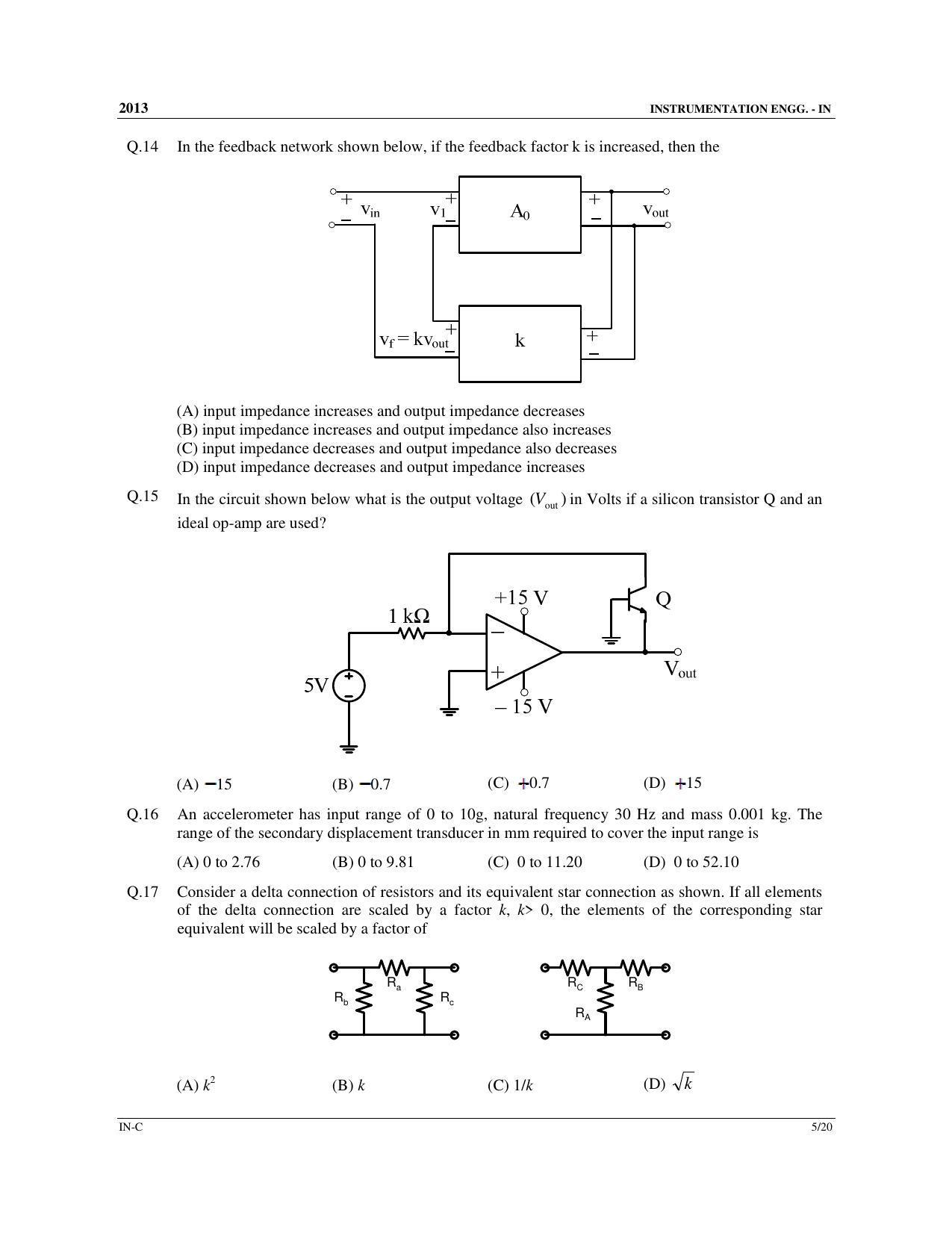 GATE 2013 Instrumentation Engineering (IN) Question Paper with Answer Key - Page 40