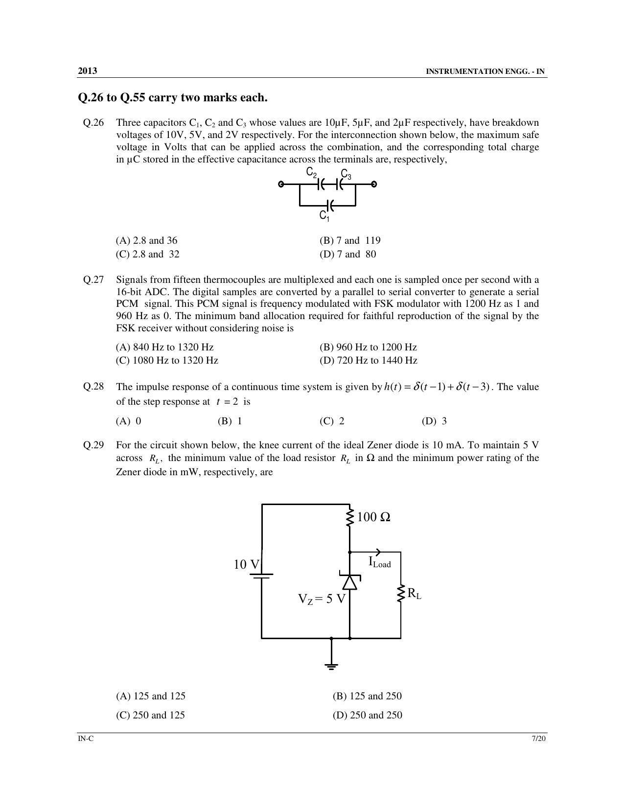 GATE 2013 Instrumentation Engineering (IN) Question Paper with Answer Key - Page 42