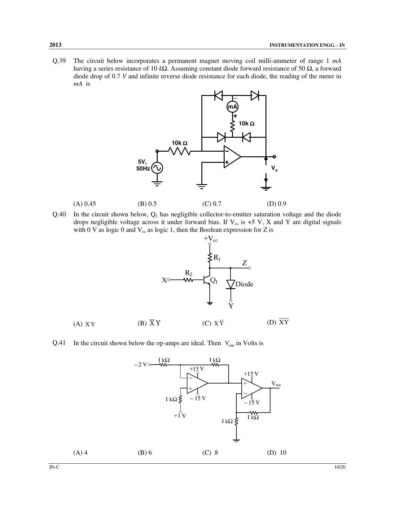 GATE 2013 Instrumentation Engineering (IN) Question Paper with Answer Key - Page 45