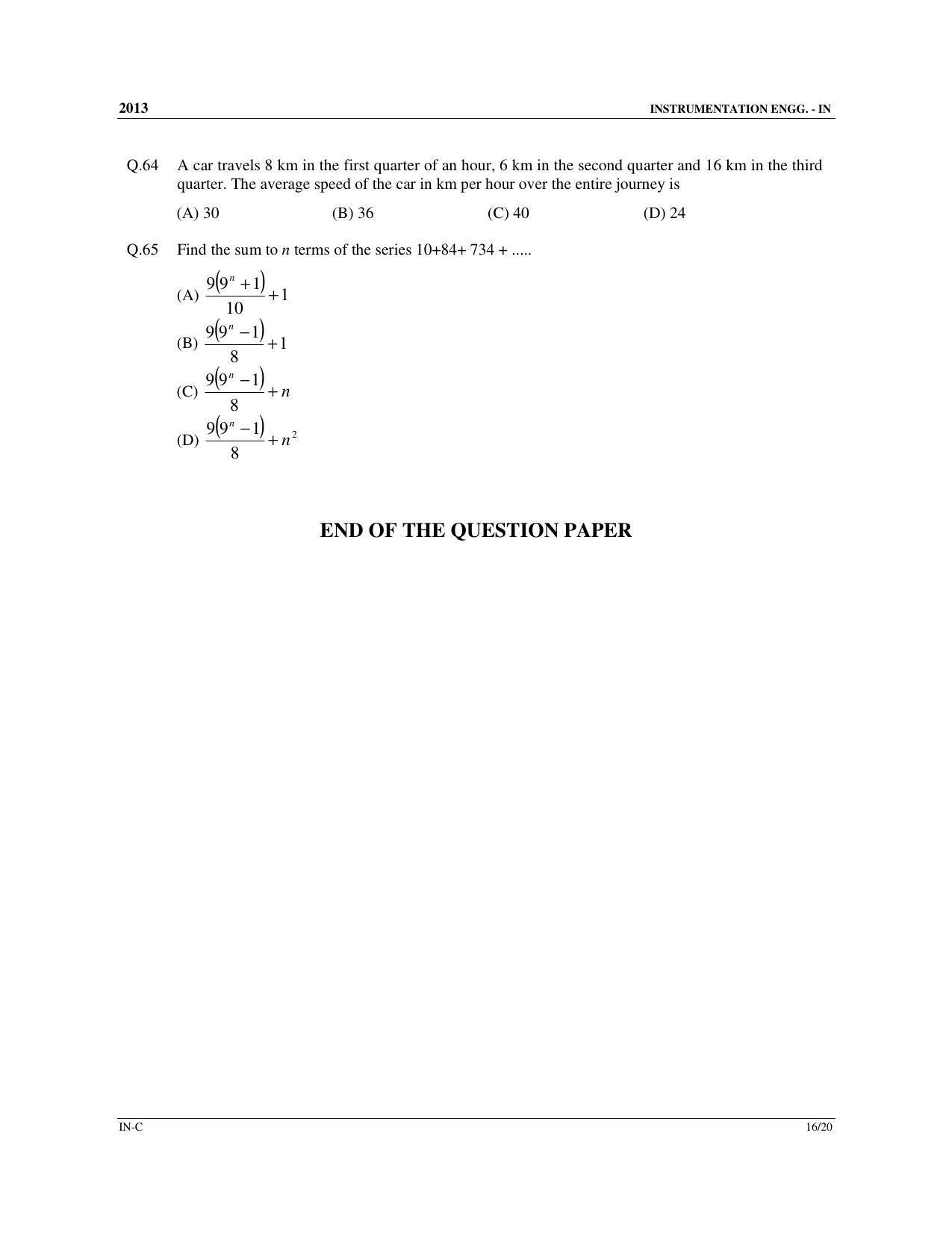 GATE 2013 Instrumentation Engineering (IN) Question Paper with Answer Key - Page 51