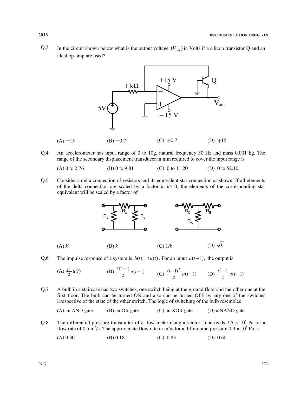 GATE 2013 Instrumentation Engineering (IN) Question Paper with Answer Key - Page 55