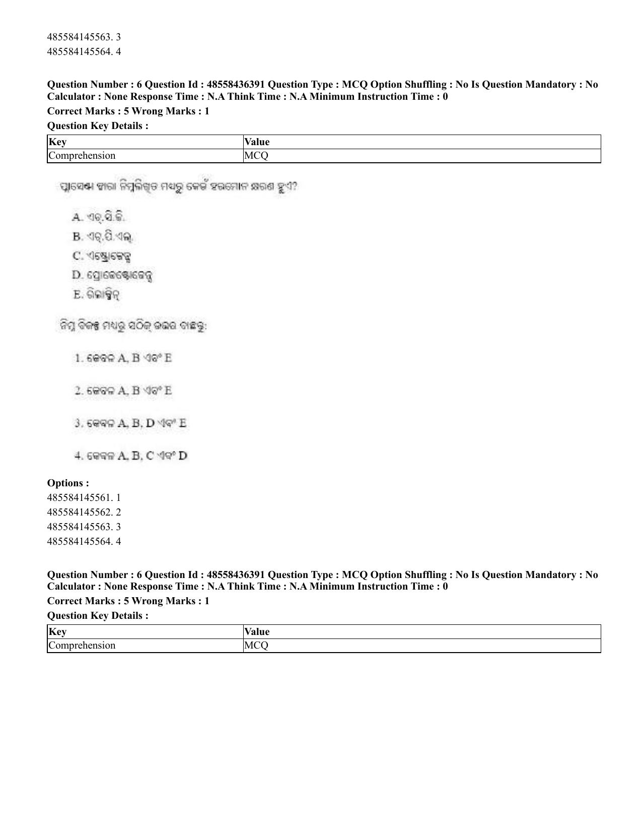 CUET 2023 International Shift 3 Question Papers - 22 June 2023 - Page 43