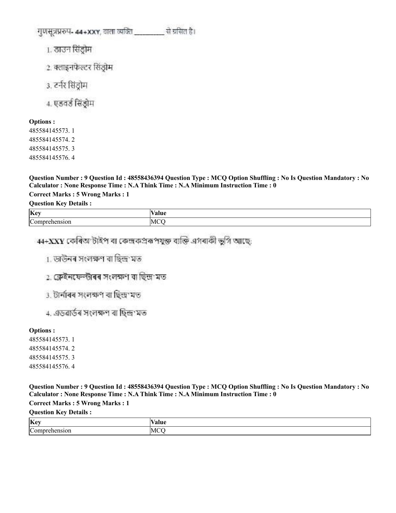 CUET 2023 International Shift 3 Question Papers - 22 June 2023 - Page 62