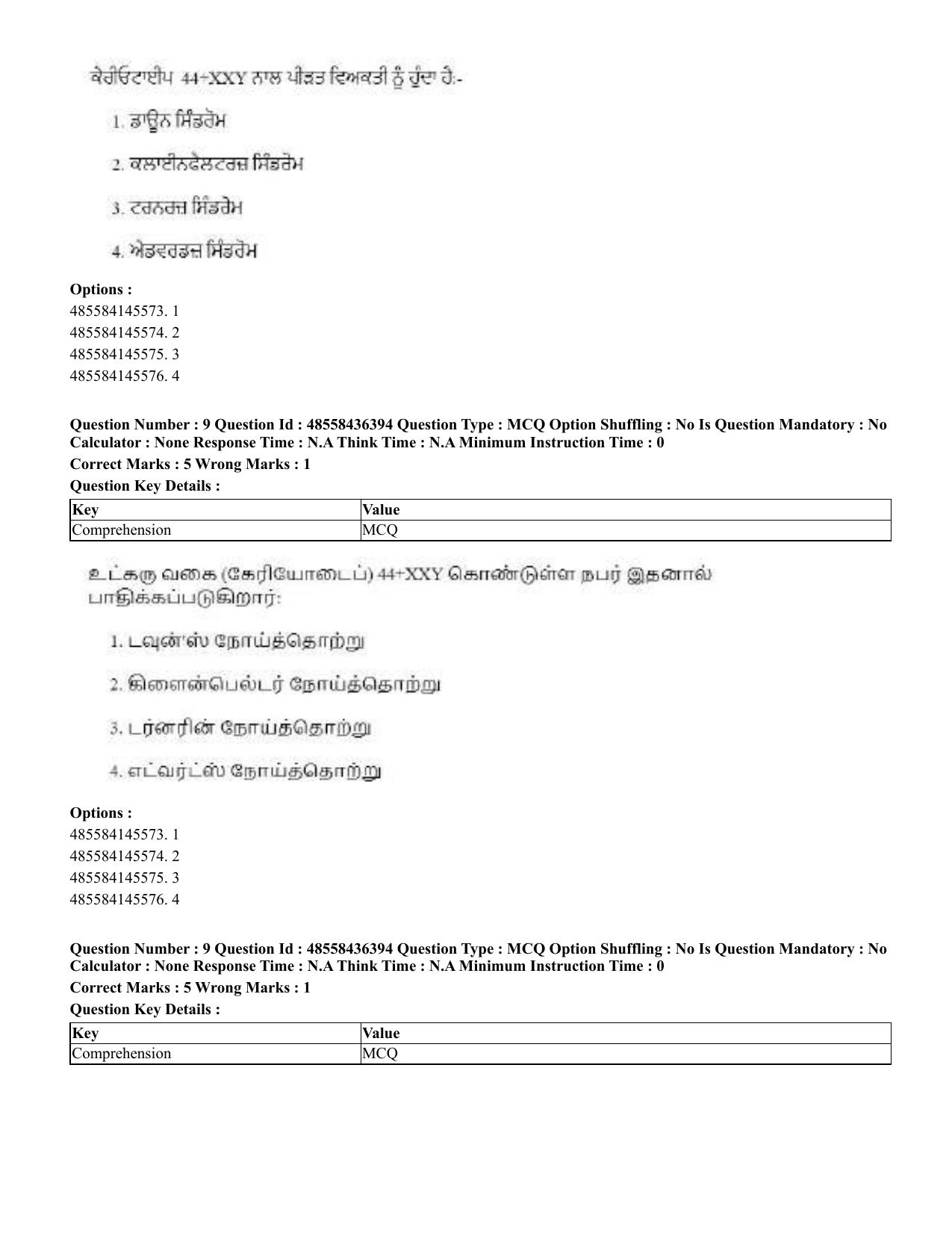 CUET 2023 International Shift 3 Question Papers - 22 June 2023 - Page 66