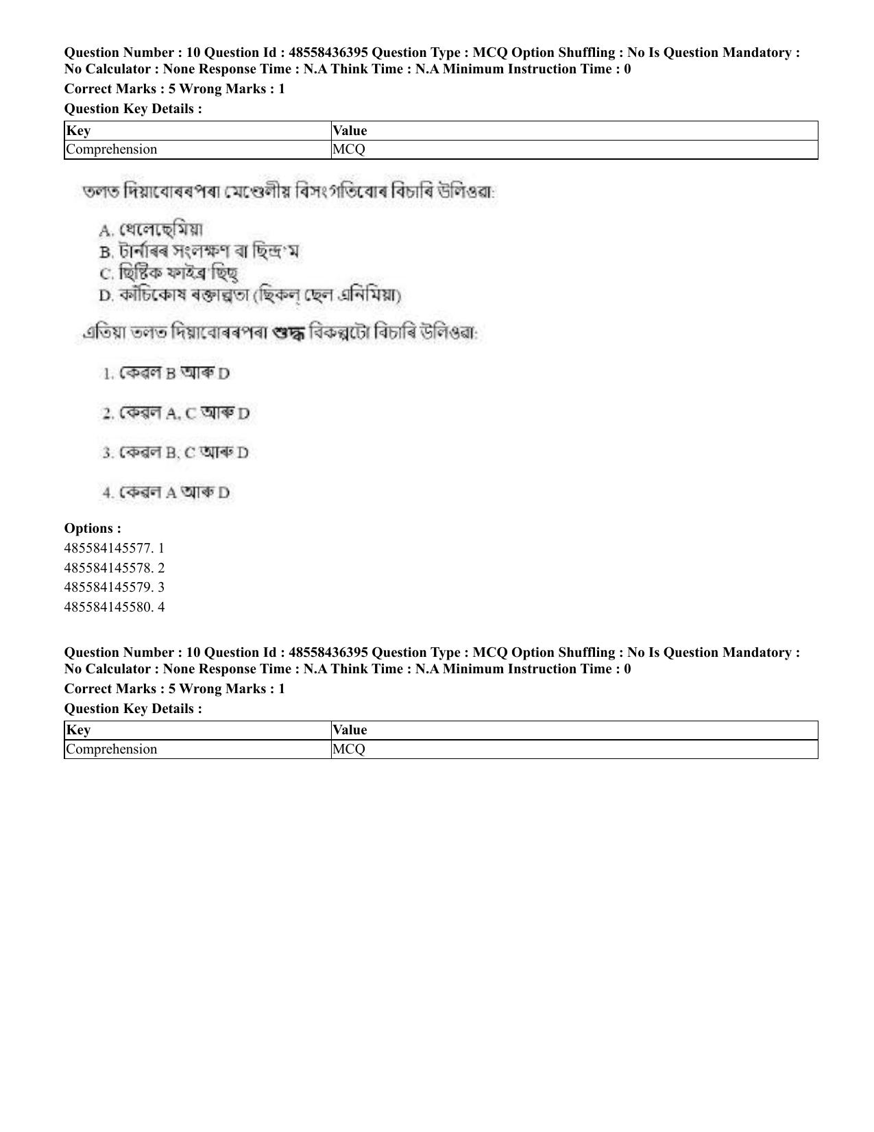 CUET 2023 International Shift 3 Question Papers - 22 June 2023 - Page 69