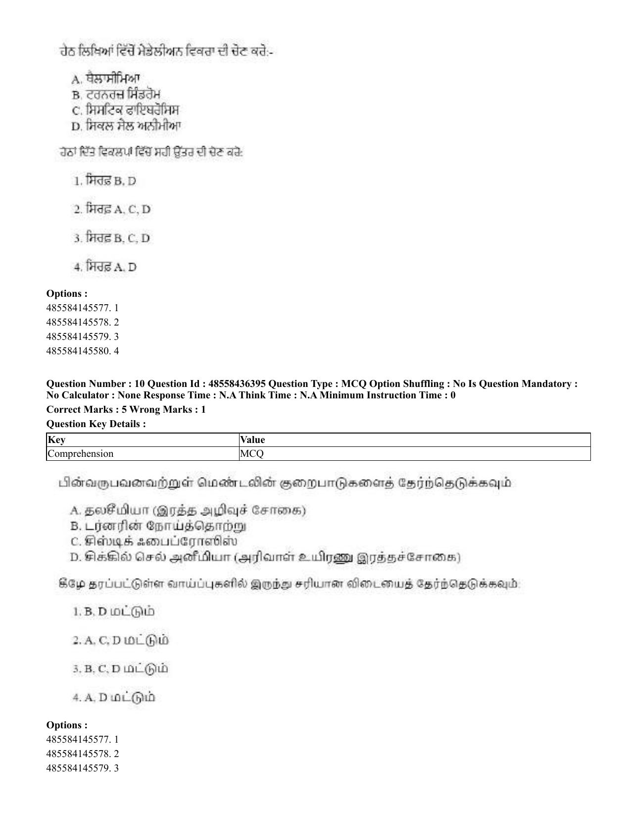 CUET 2023 International Shift 3 Question Papers - 22 June 2023 - Page 74