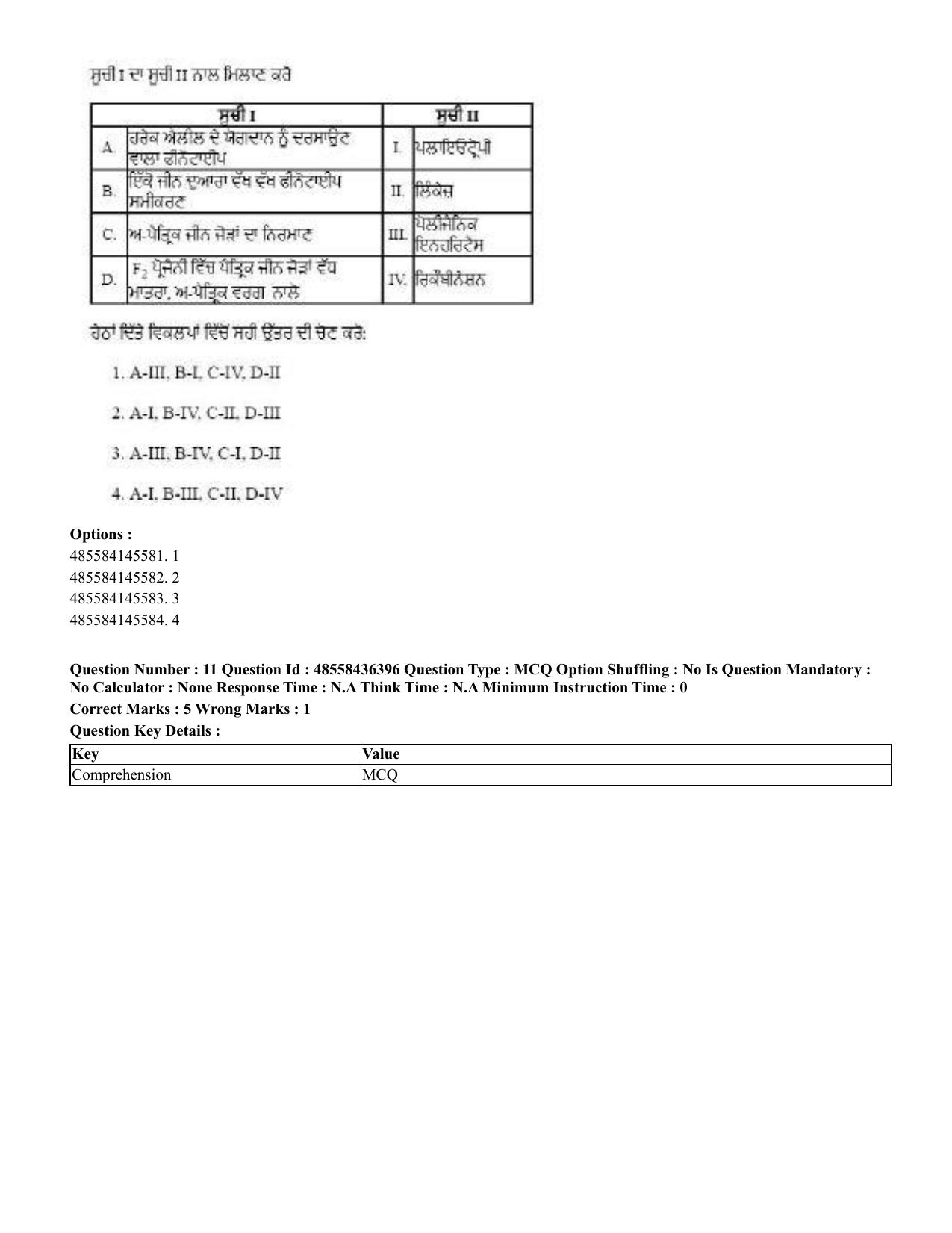CUET 2023 International Shift 3 Question Papers - 22 June 2023 - Page 85