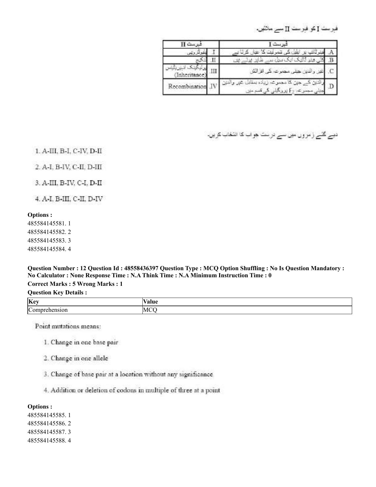CUET 2023 International Shift 3 Question Papers - 22 June 2023 - Page 88