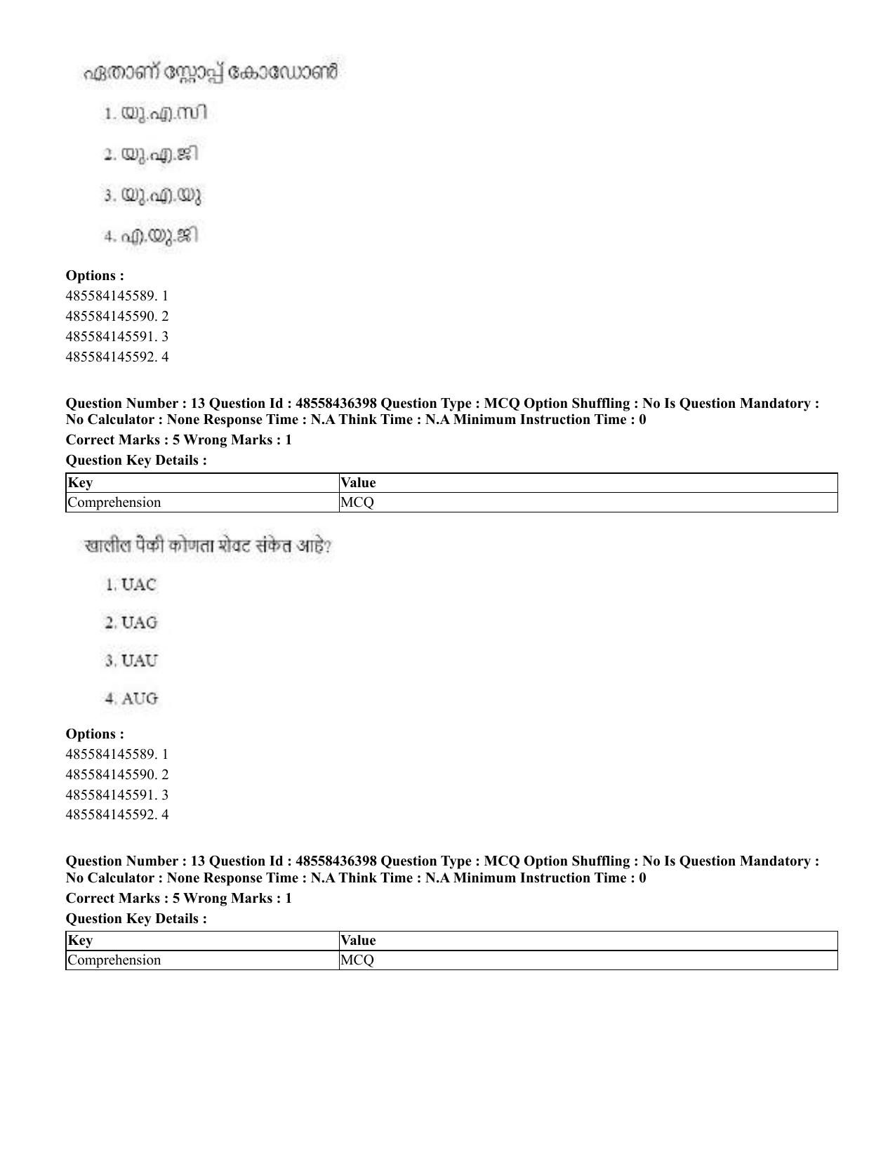 CUET 2023 International Shift 3 Question Papers - 22 June 2023 - Page 98