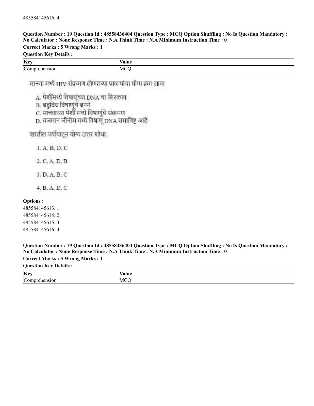 CUET 2023 International Shift 3 Question Papers - 22 June 2023 - Page 142
