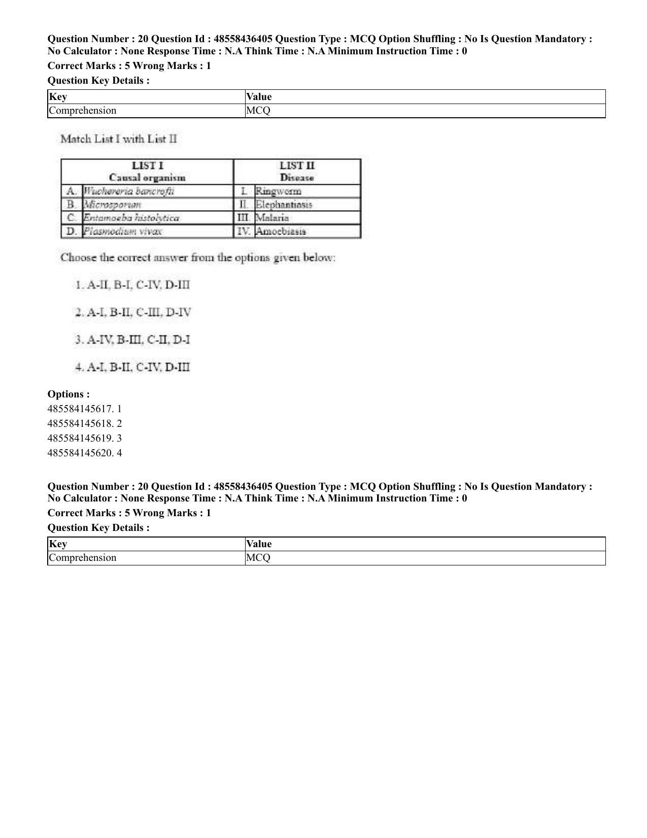 CUET 2023 International Shift 3 Question Papers - 22 June 2023 - Page 146