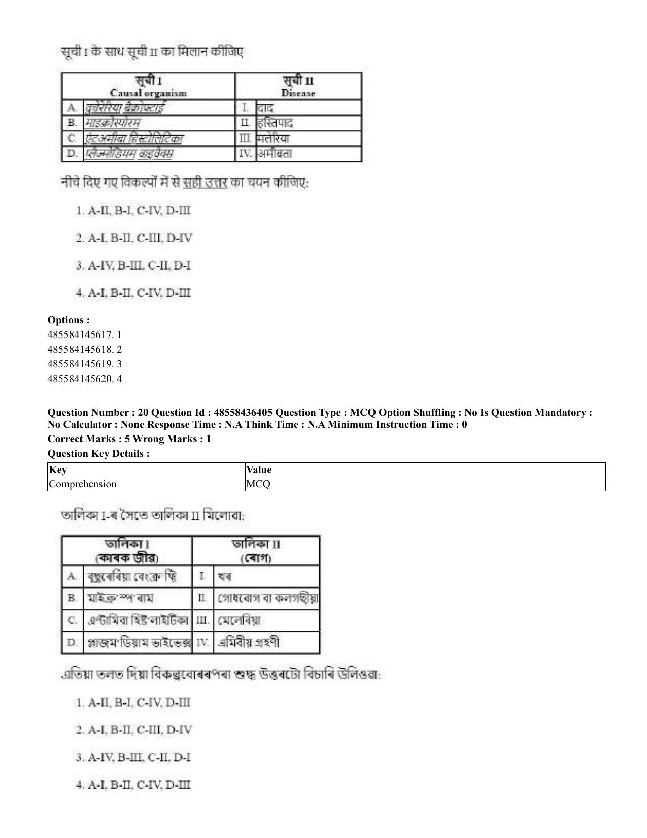 CUET 2023 International Shift 3 Question Papers - 22 June 2023 - Page 147