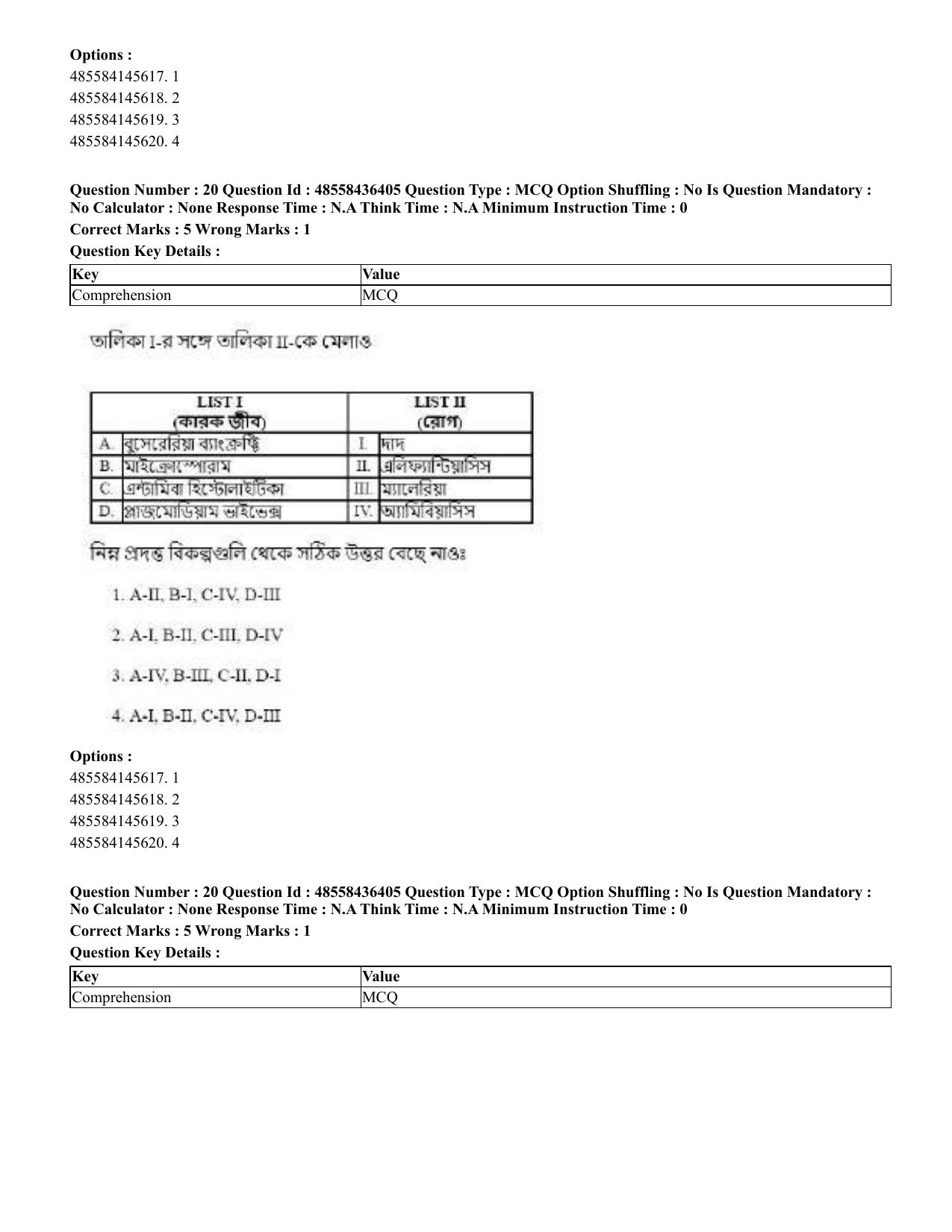 CUET 2023 International Shift 3 Question Papers - 22 June 2023 - Page 148