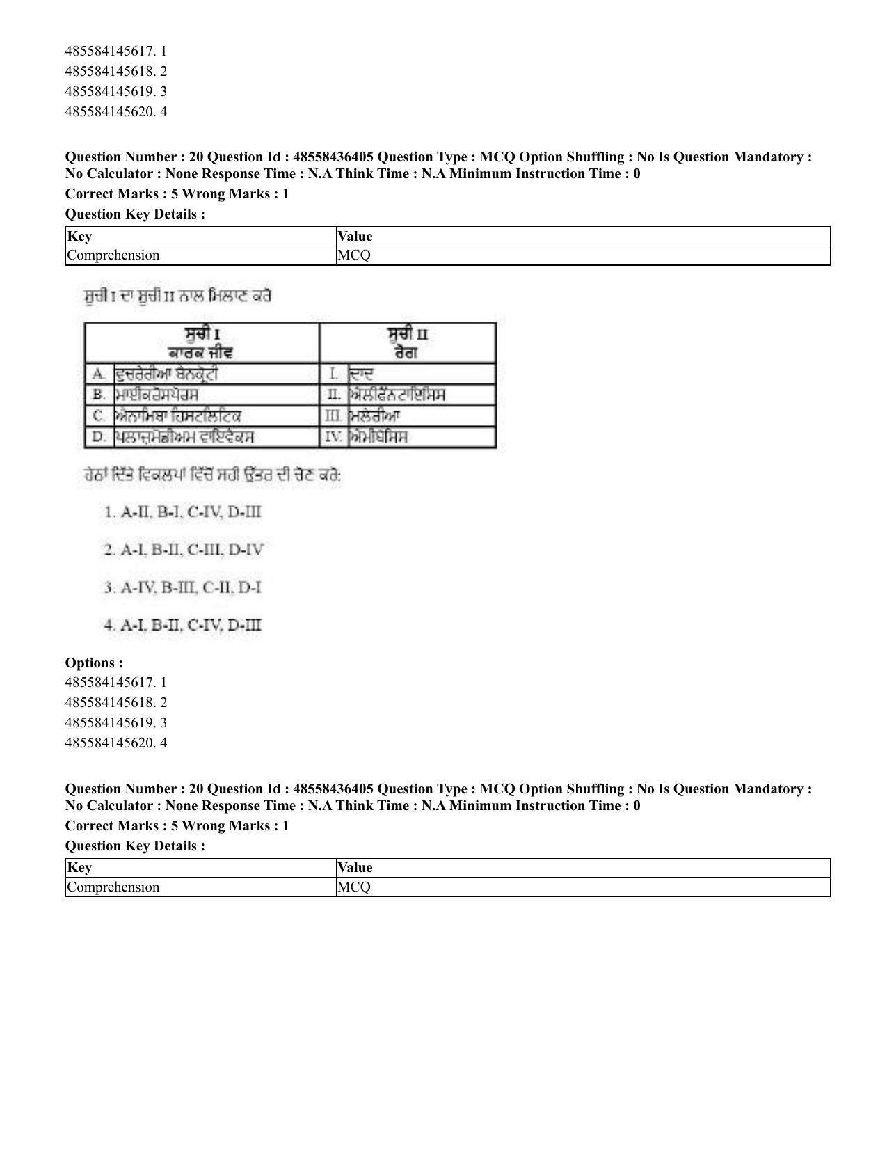 CUET 2023 International Shift 3 Question Papers - 22 June 2023 - Page 152