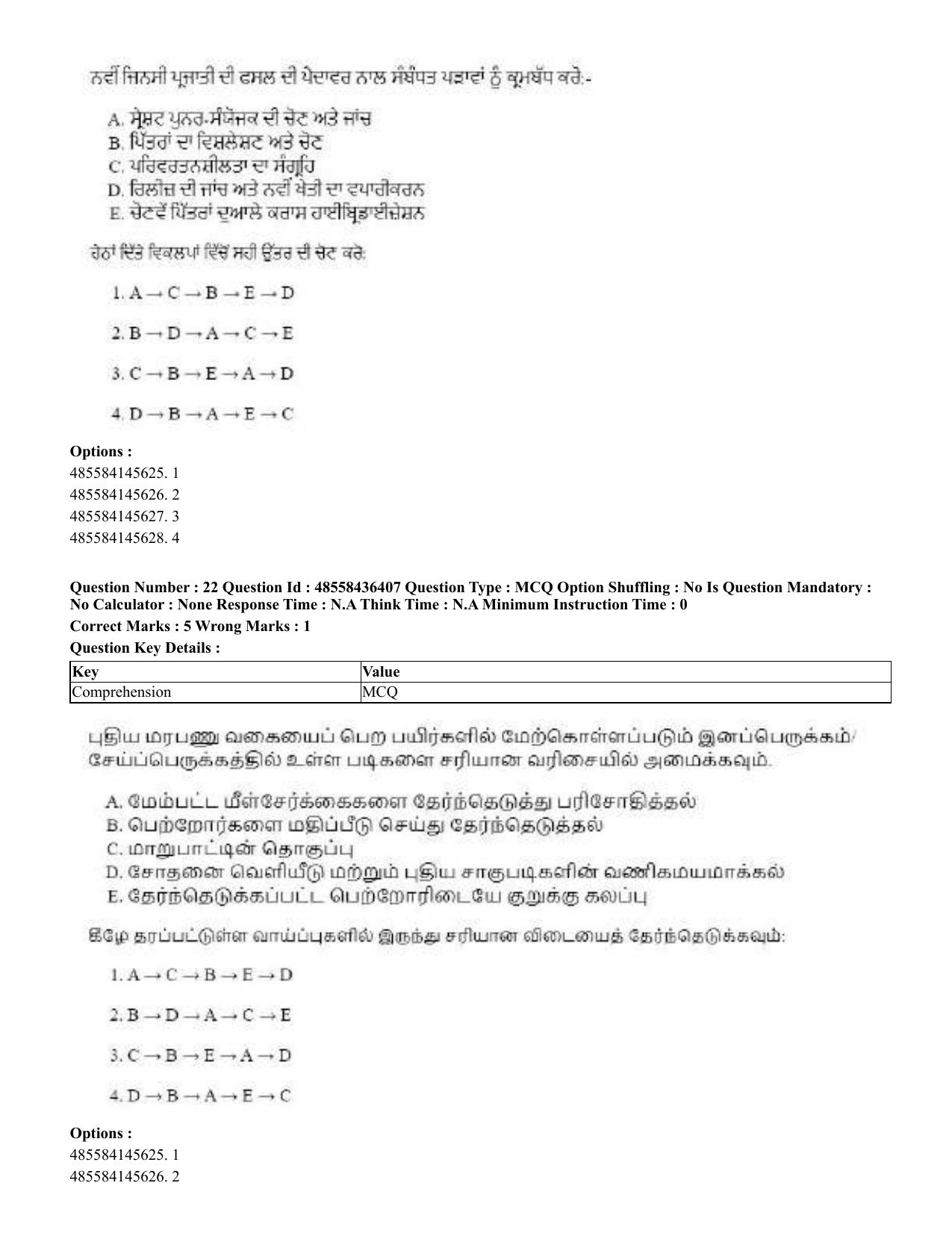 CUET 2023 International Shift 3 Question Papers - 22 June 2023 - Page 168