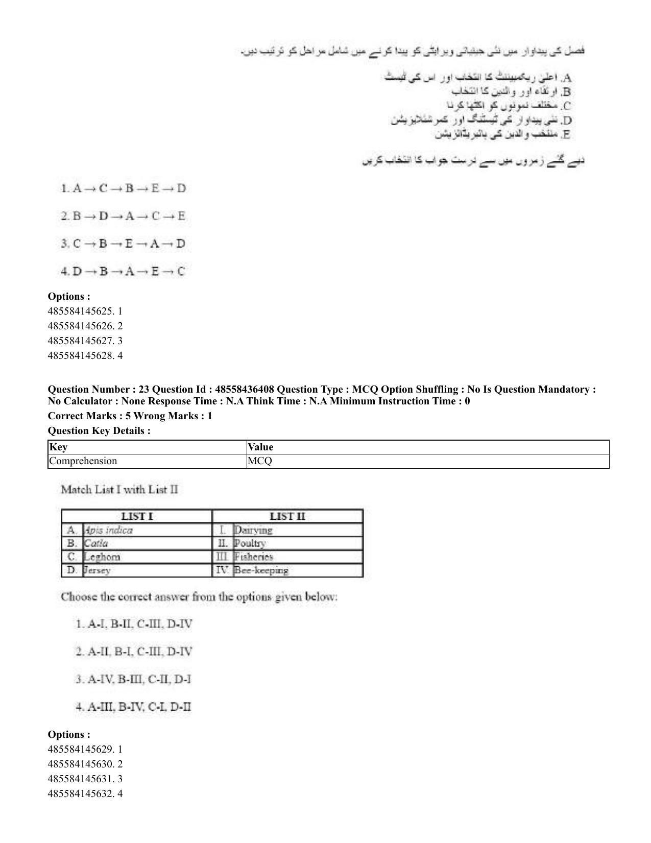 CUET 2023 International Shift 3 Question Papers - 22 June 2023 - Page 170