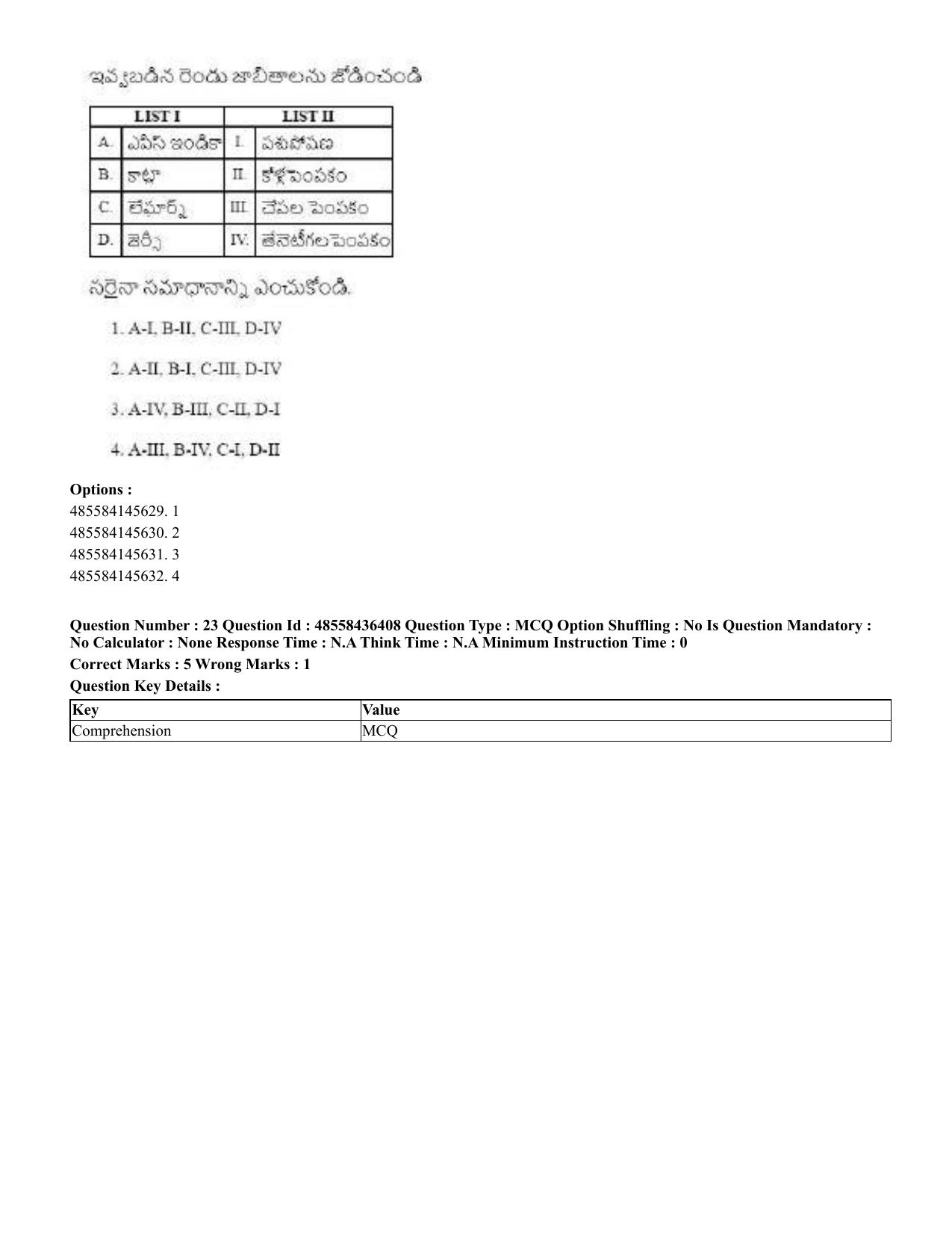 CUET 2023 International Shift 3 Question Papers - 22 June 2023 - Page 178