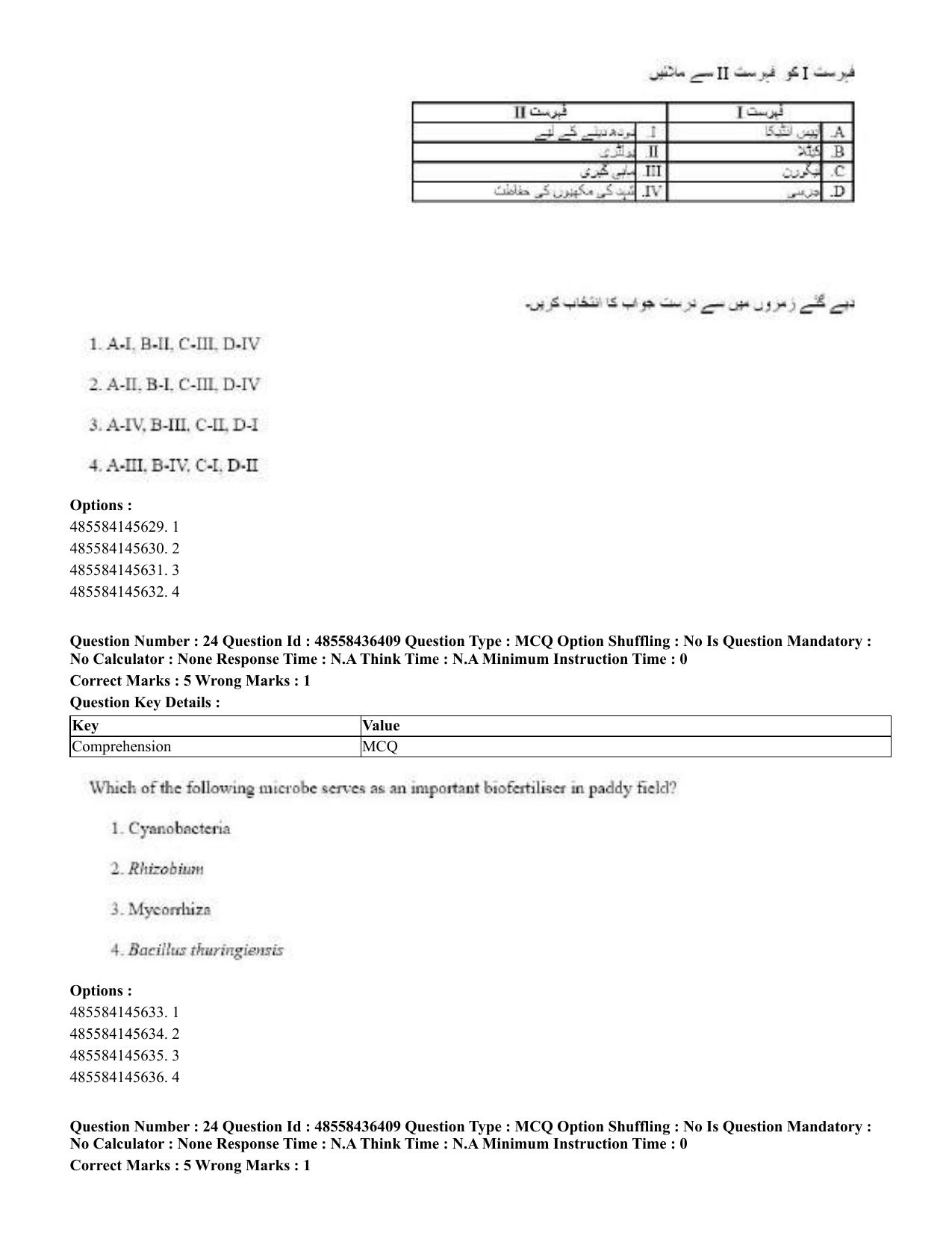 CUET 2023 International Shift 3 Question Papers - 22 June 2023 - Page 179