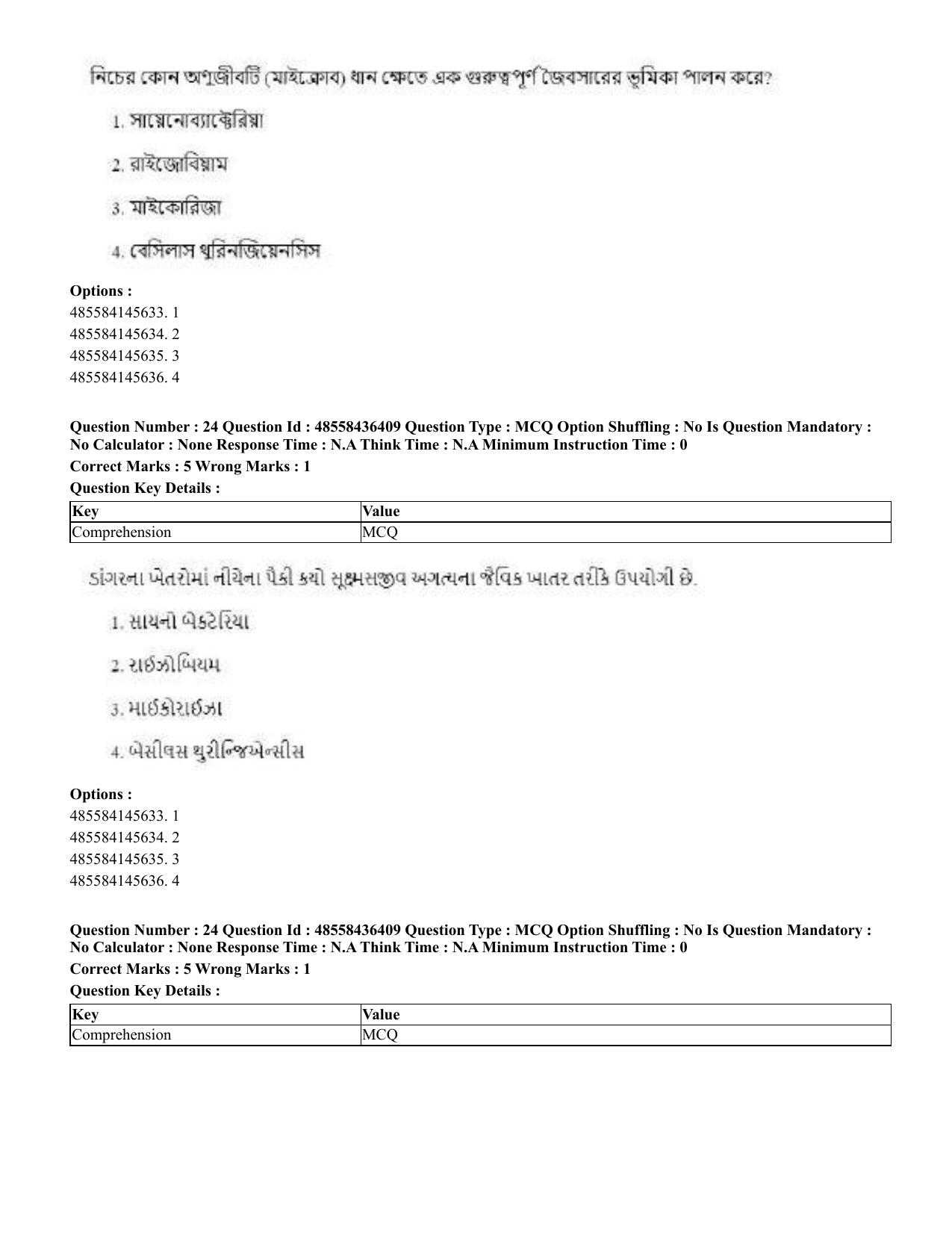 CUET 2023 International Shift 3 Question Papers - 22 June 2023 - Page 181