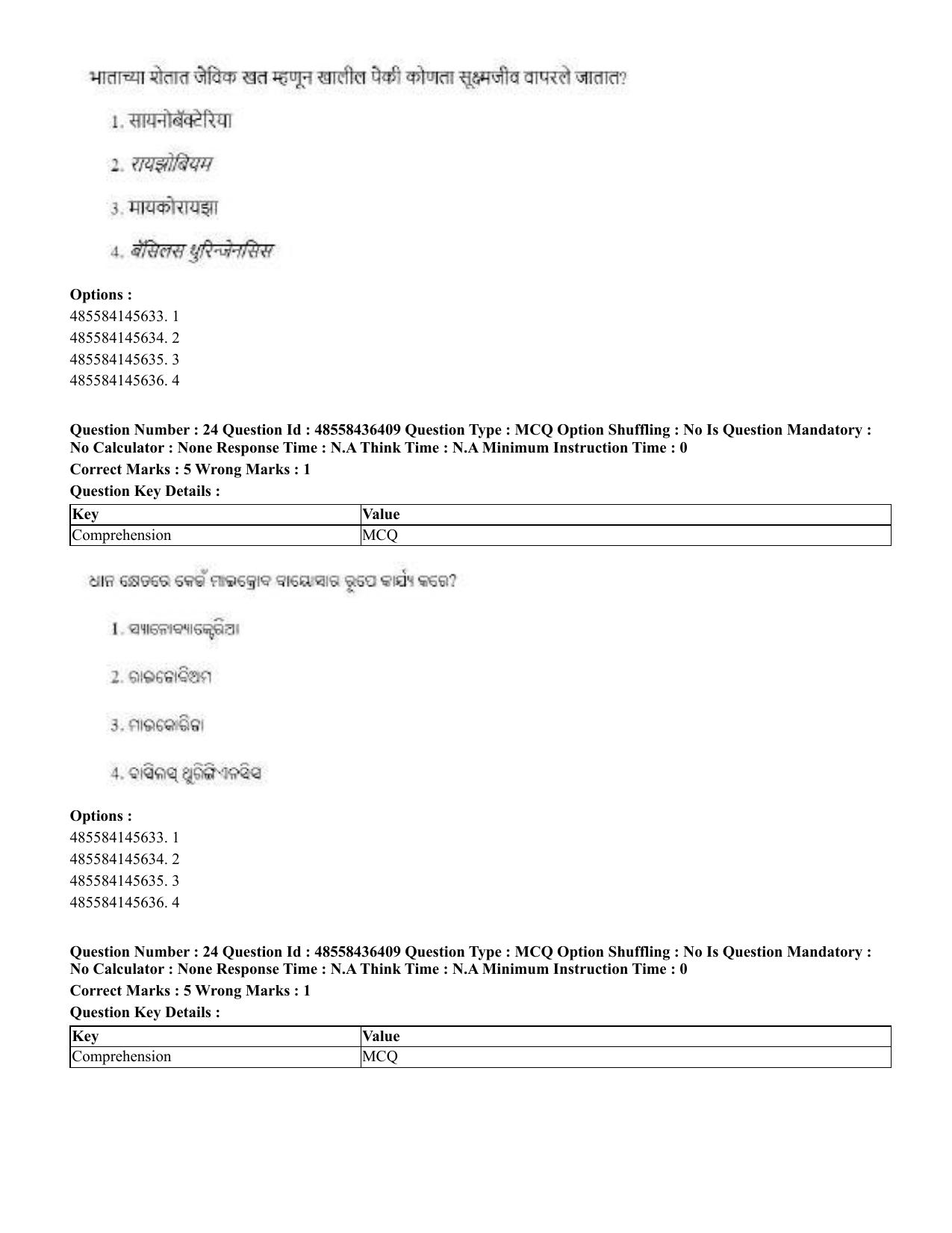 CUET 2023 International Shift 3 Question Papers - 22 June 2023 - Page 183