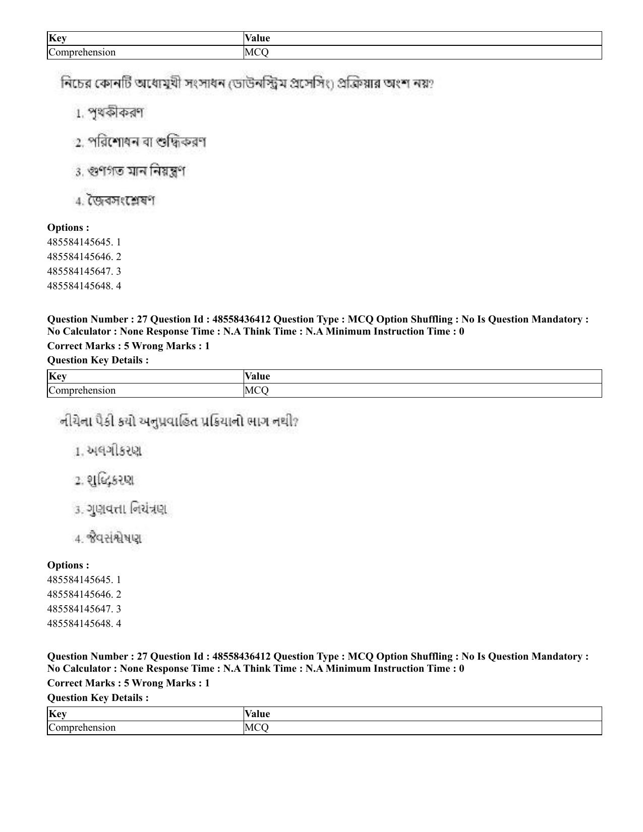 CUET 2023 International Shift 3 Question Papers - 22 June 2023 - Page 206