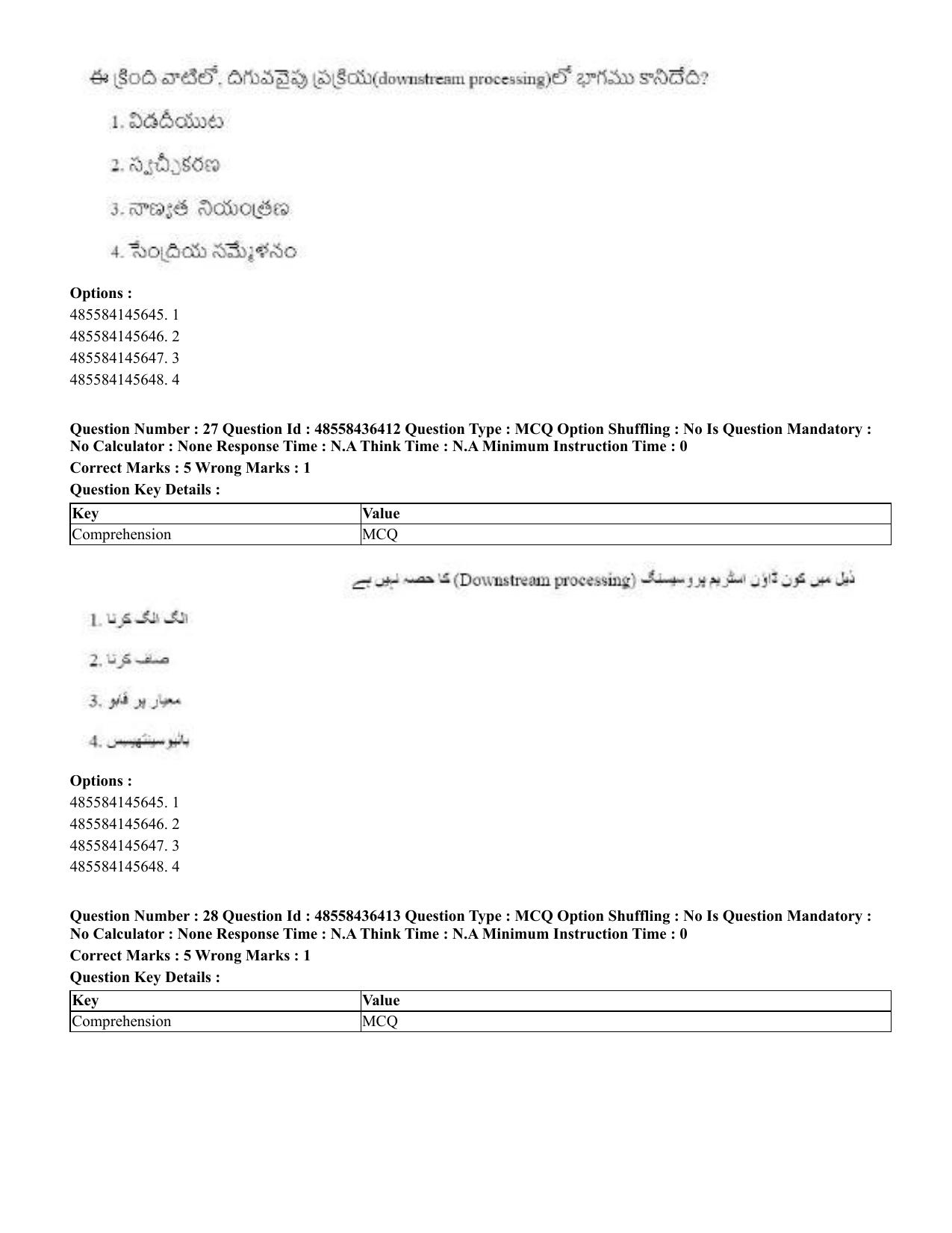 CUET 2023 International Shift 3 Question Papers - 22 June 2023 - Page 210