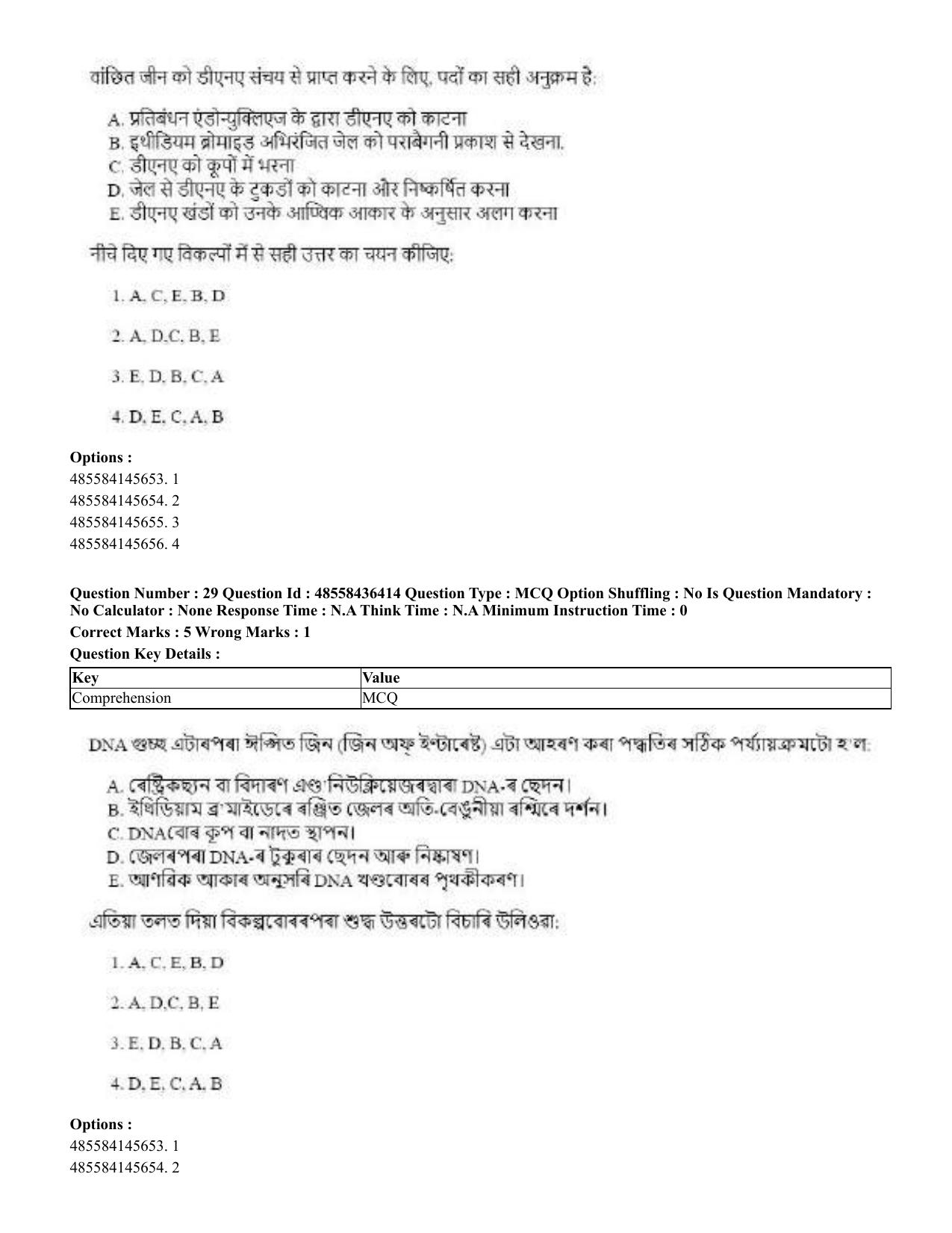 CUET 2023 International Shift 3 Question Papers - 22 June 2023 - Page 218
