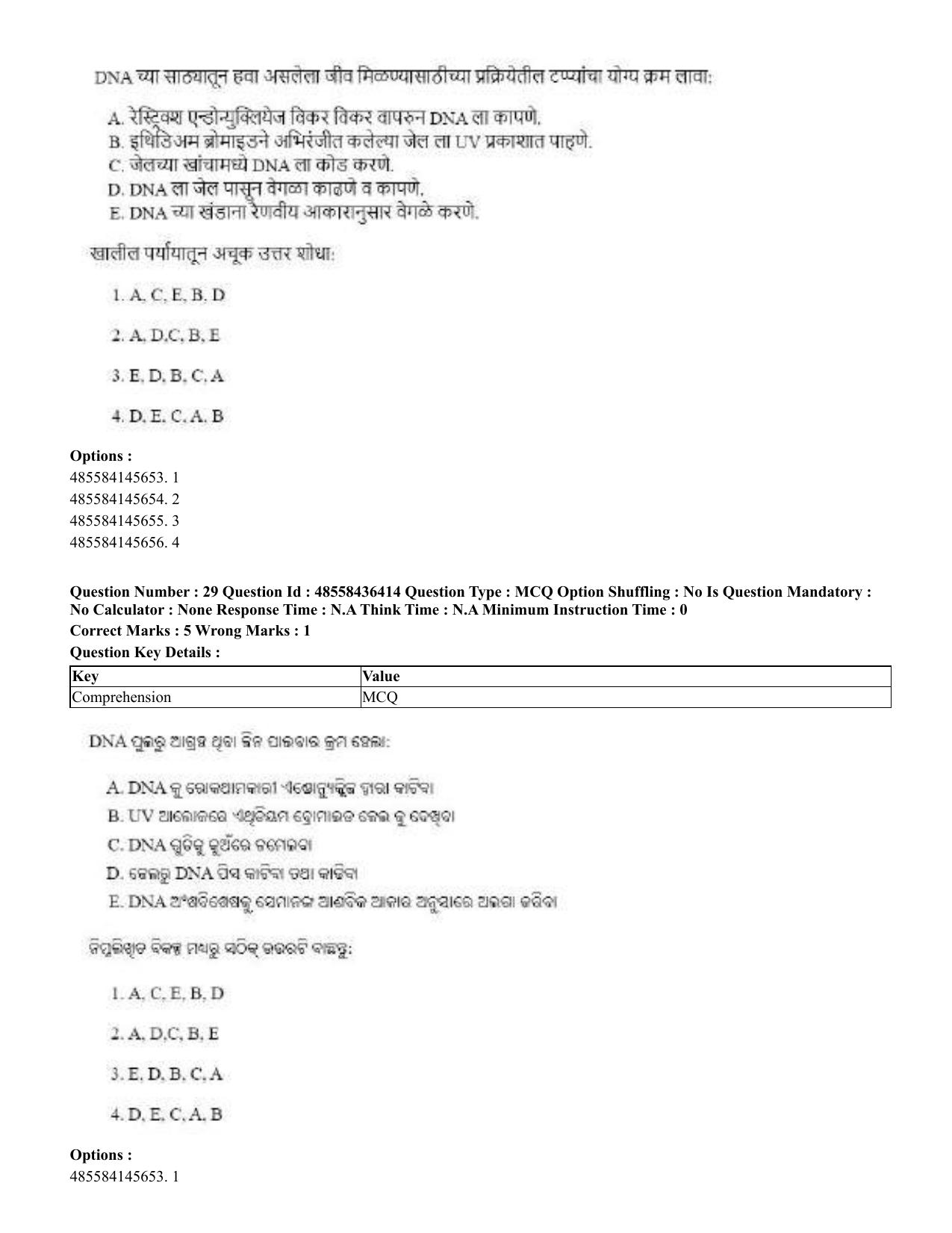 CUET 2023 International Shift 3 Question Papers - 22 June 2023 - Page 222