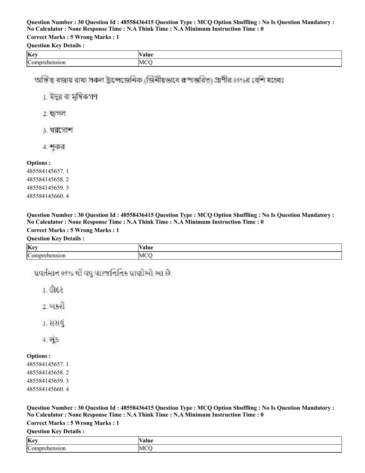 CUET 2023 International Shift 3 Question Papers - 22 June 2023 - Page 227