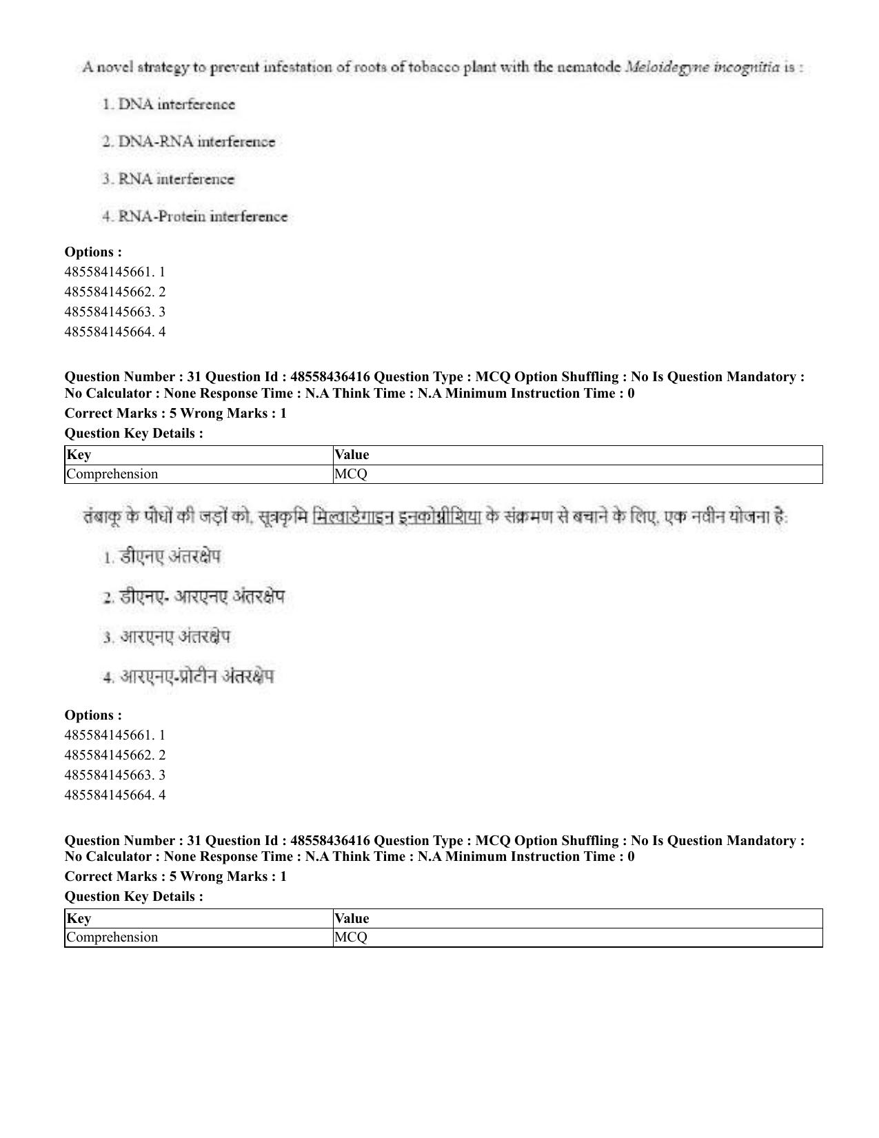 CUET 2023 International Shift 3 Question Papers - 22 June 2023 - Page 232