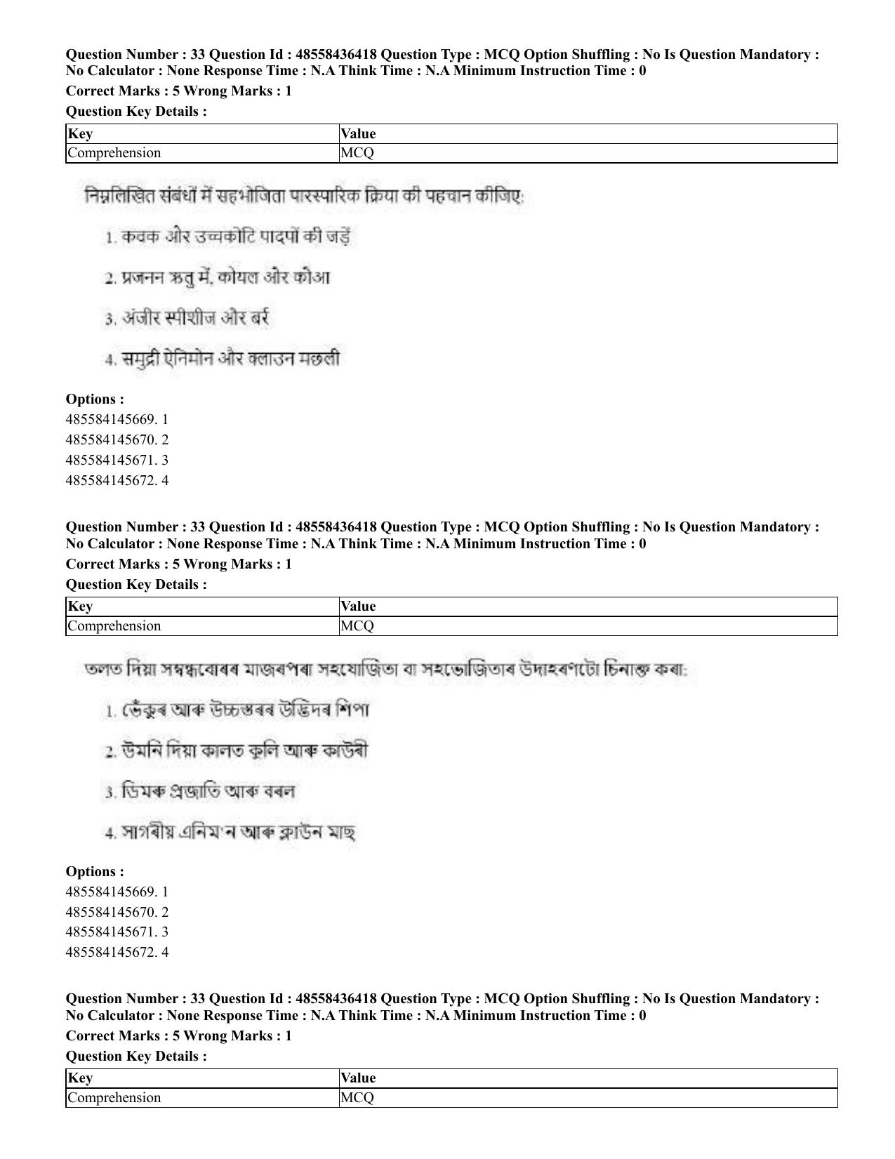 CUET 2023 International Shift 3 Question Papers - 22 June 2023 - Page 248