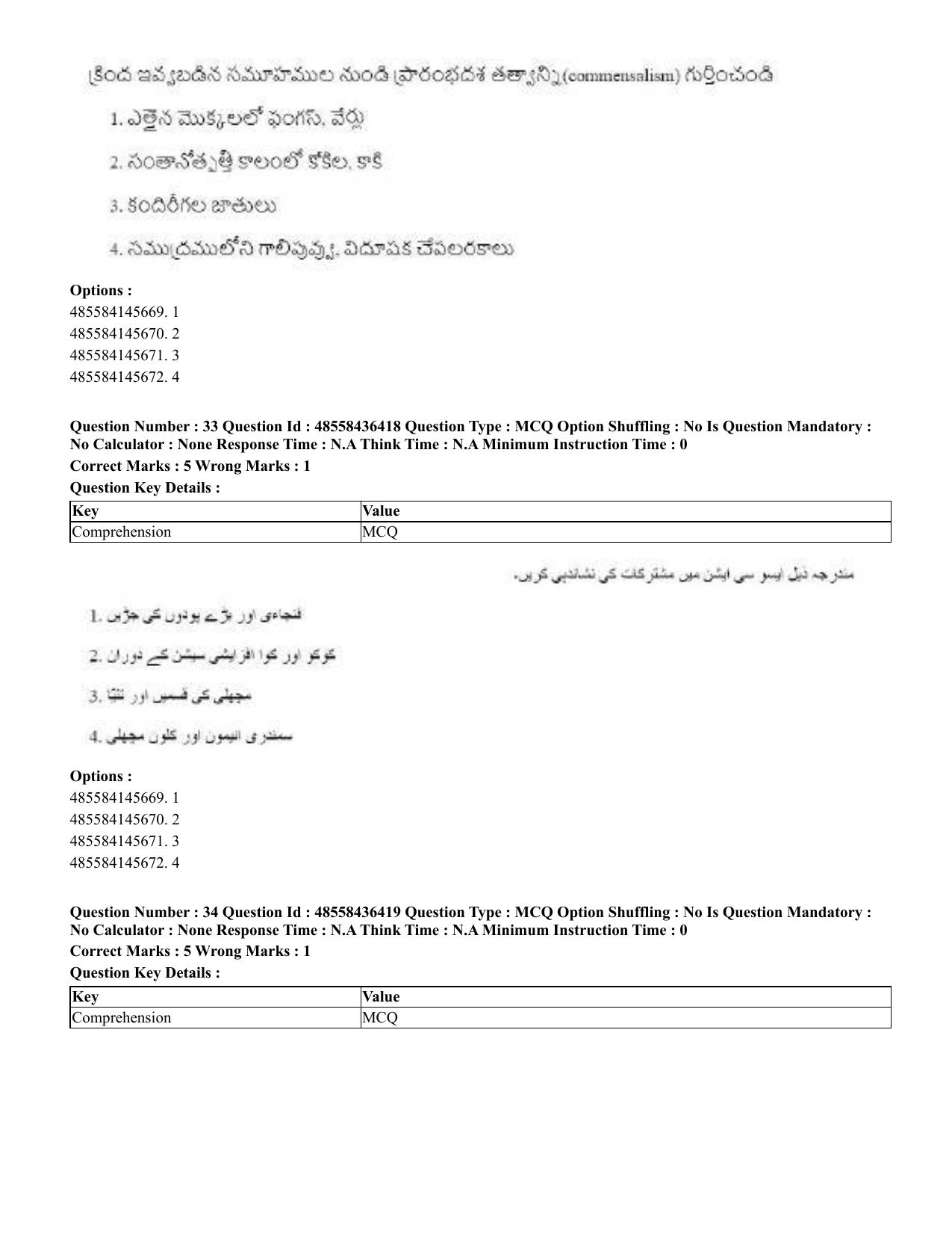 CUET 2023 International Shift 3 Question Papers - 22 June 2023 - Page 253