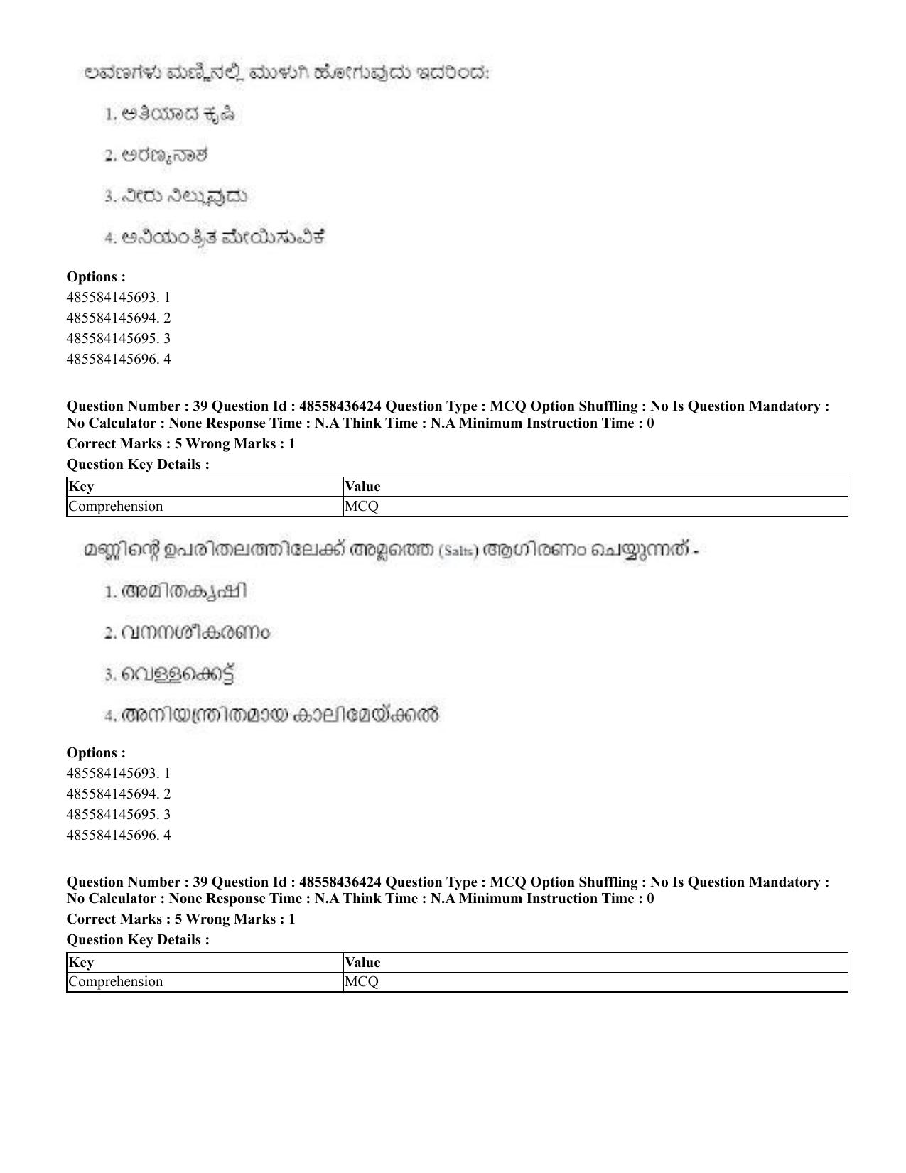CUET 2023 International Shift 3 Question Papers - 22 June 2023 - Page 289