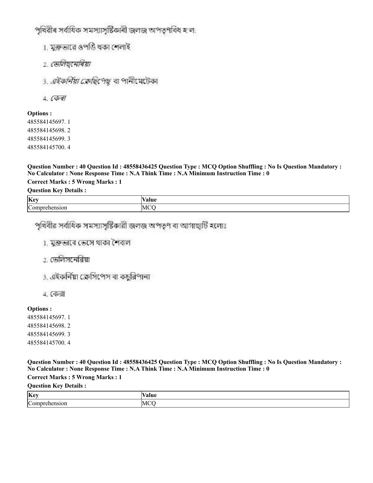 CUET 2023 International Shift 3 Question Papers - 22 June 2023 - Page 294