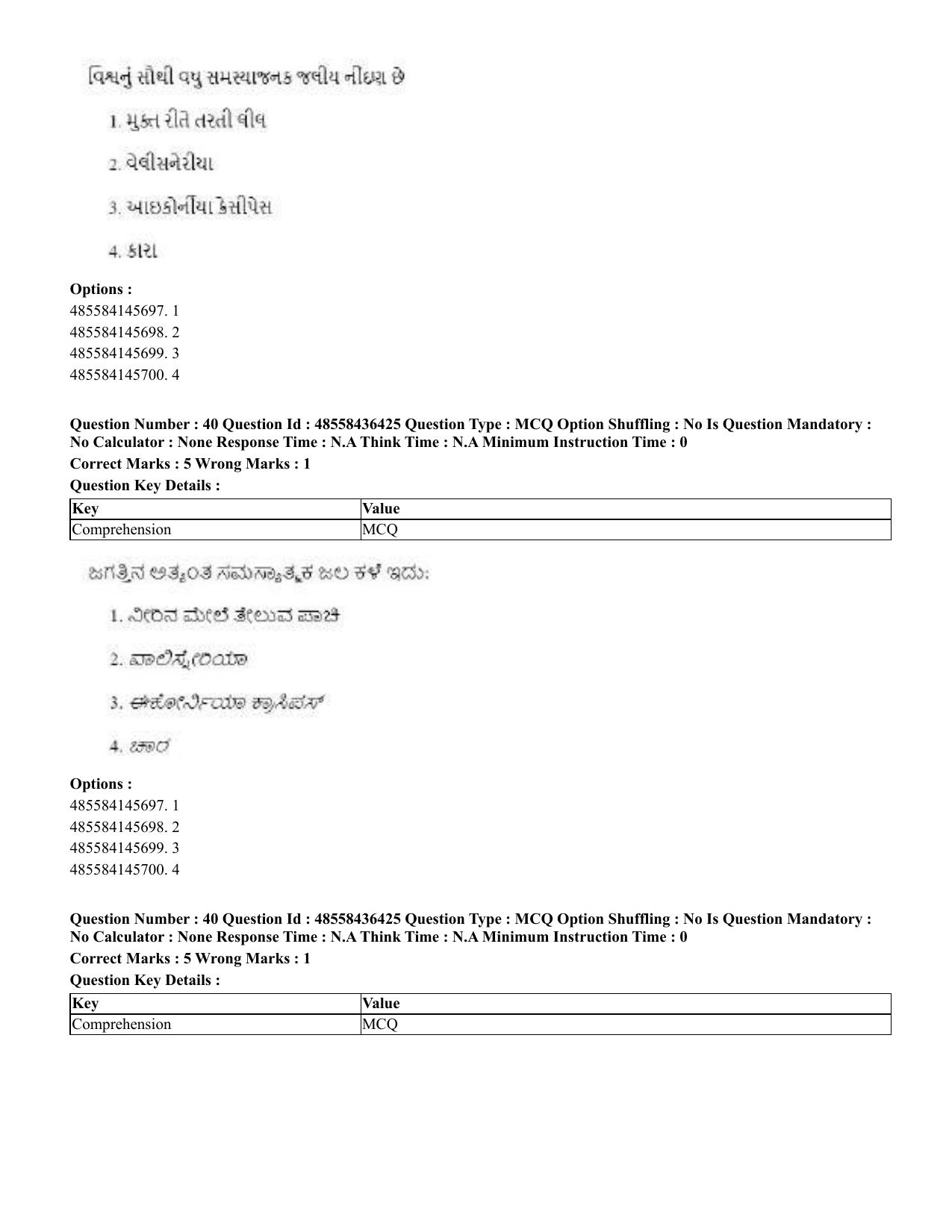 CUET 2023 International Shift 3 Question Papers - 22 June 2023 - Page 295