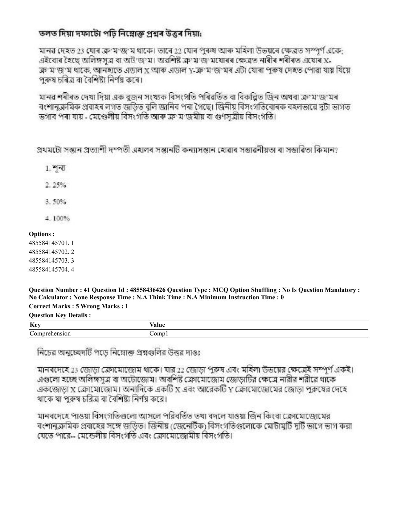 CUET 2023 International Shift 3 Question Papers - 22 June 2023 - Page 301