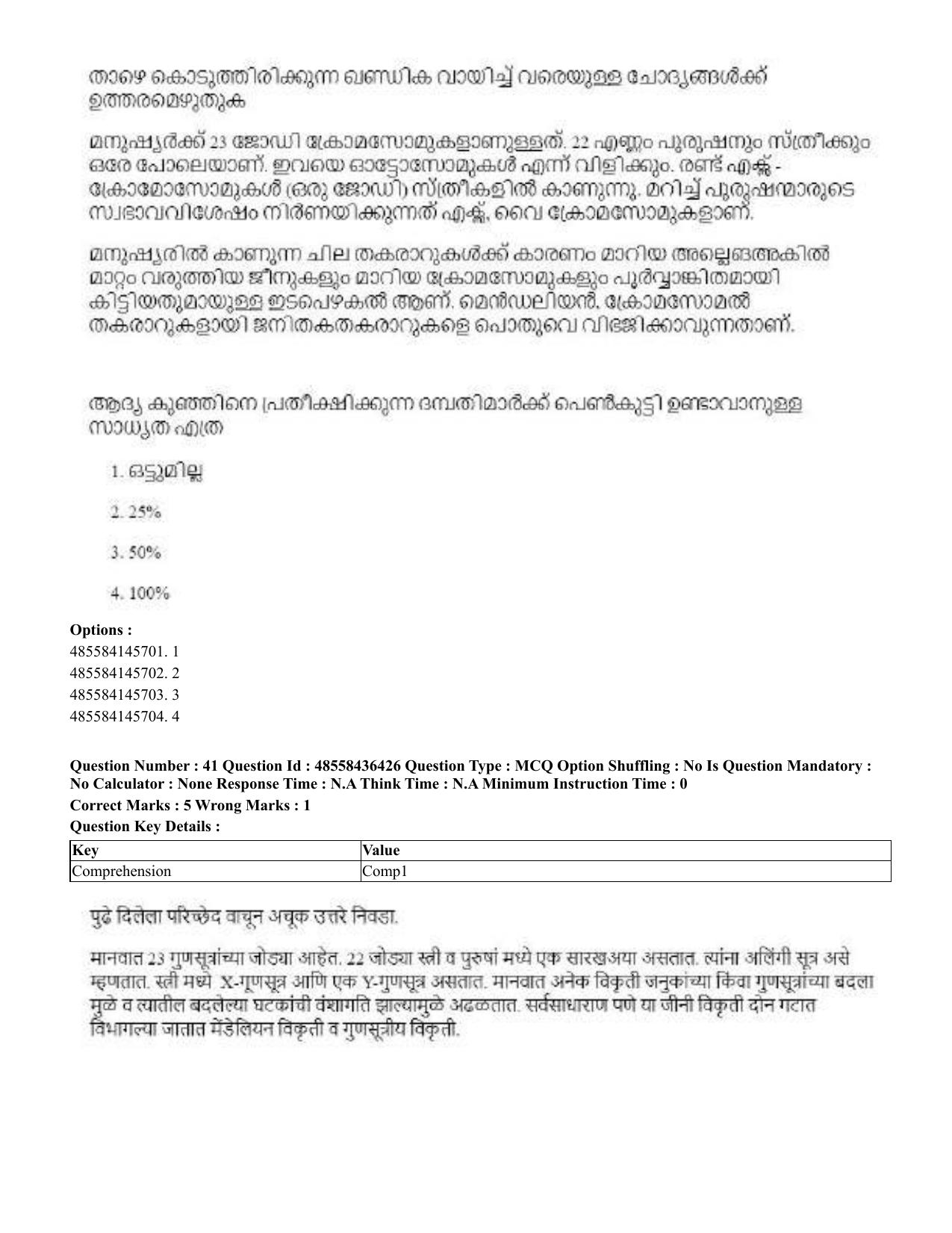 CUET 2023 International Shift 3 Question Papers - 22 June 2023 - Page 304