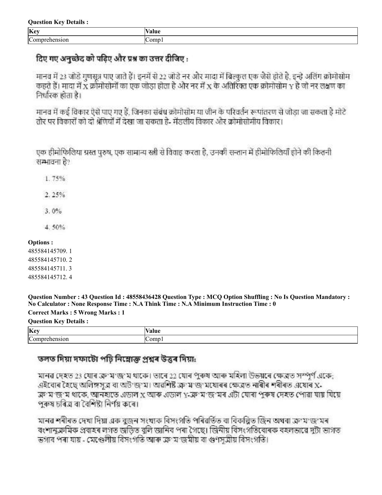 CUET 2023 International Shift 3 Question Papers - 22 June 2023 - Page 319