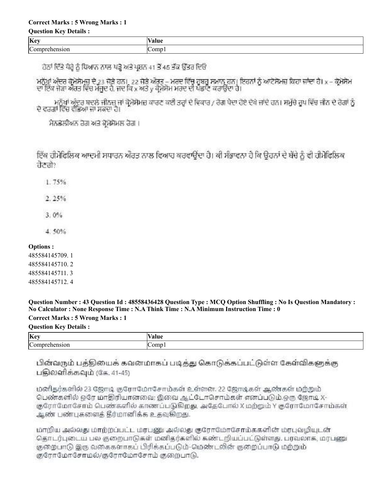 CUET 2023 International Shift 3 Question Papers - 22 June 2023 - Page 325
