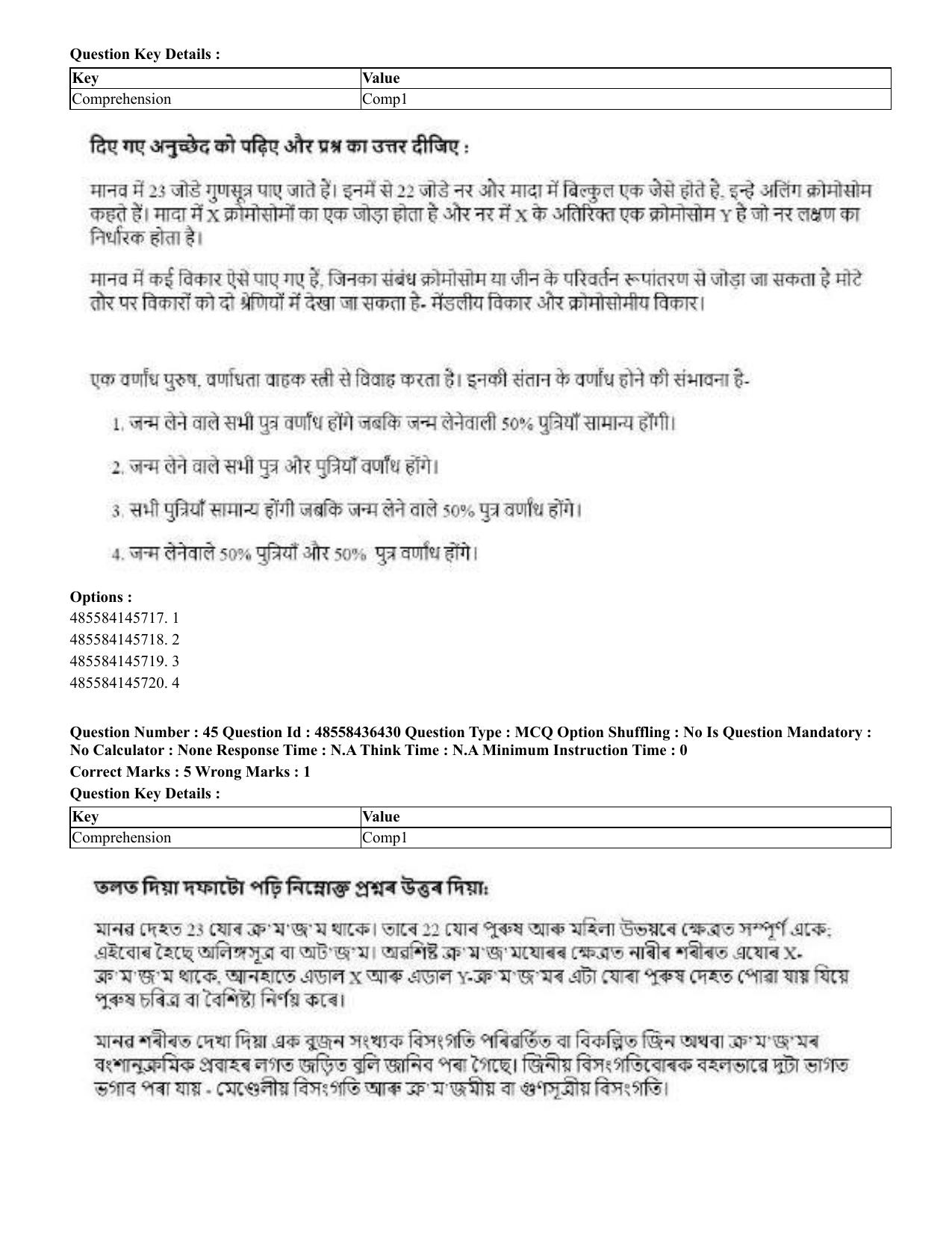 CUET 2023 International Shift 3 Question Papers - 22 June 2023 - Page 338