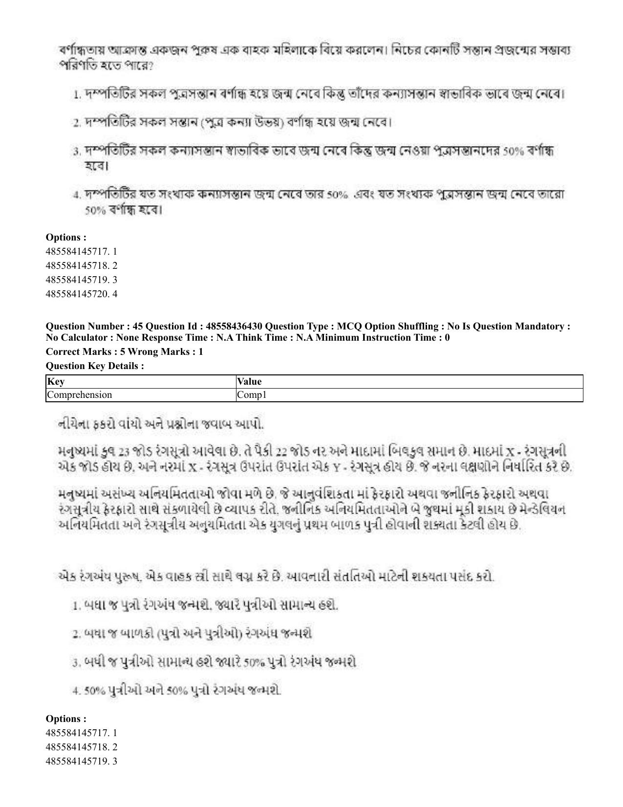CUET 2023 International Shift 3 Question Papers - 22 June 2023 - Page 340
