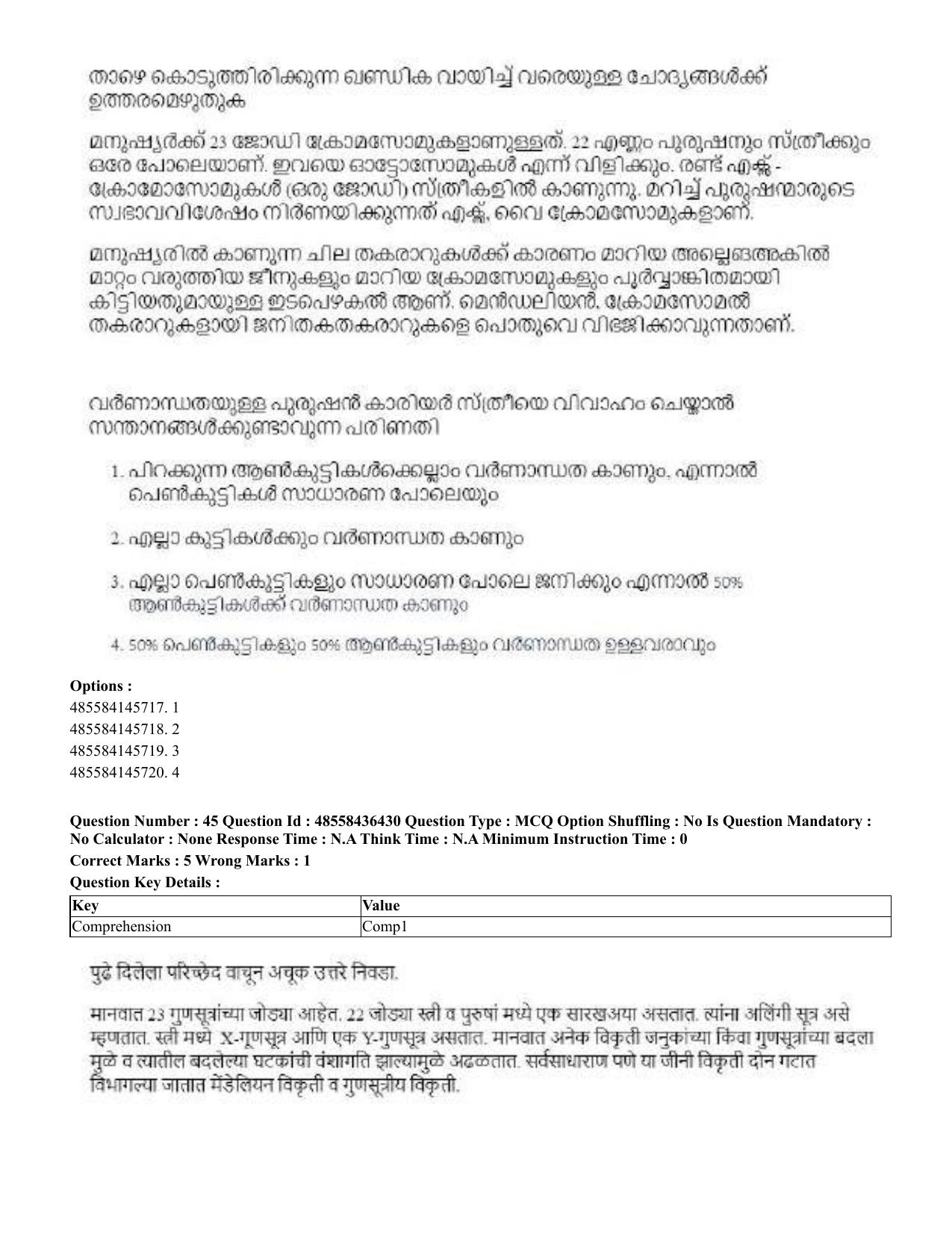CUET 2023 International Shift 3 Question Papers - 22 June 2023 - Page 342
