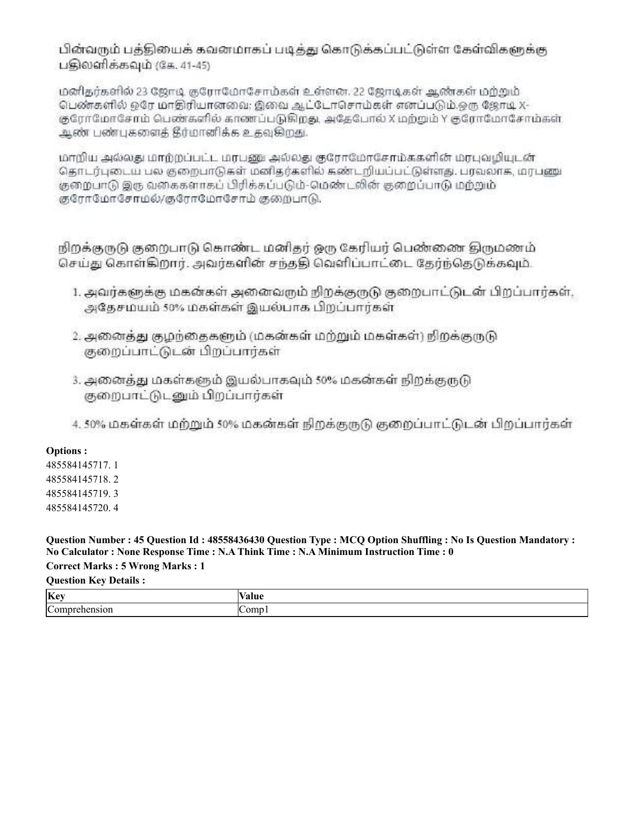 CUET 2023 International Shift 3 Question Papers - 22 June 2023 - Page 345