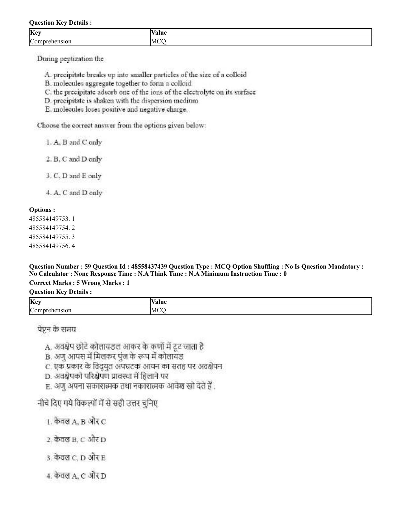 CUET 2023 International Shift 3 Question Papers - 22 June 2023 - Page 421