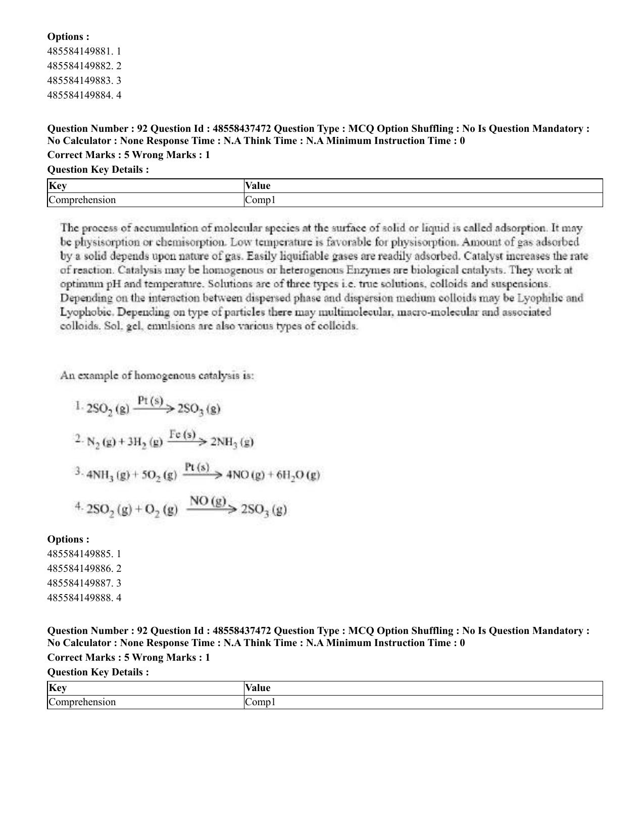 CUET 2023 International Shift 3 Question Papers - 22 June 2023 - Page 456